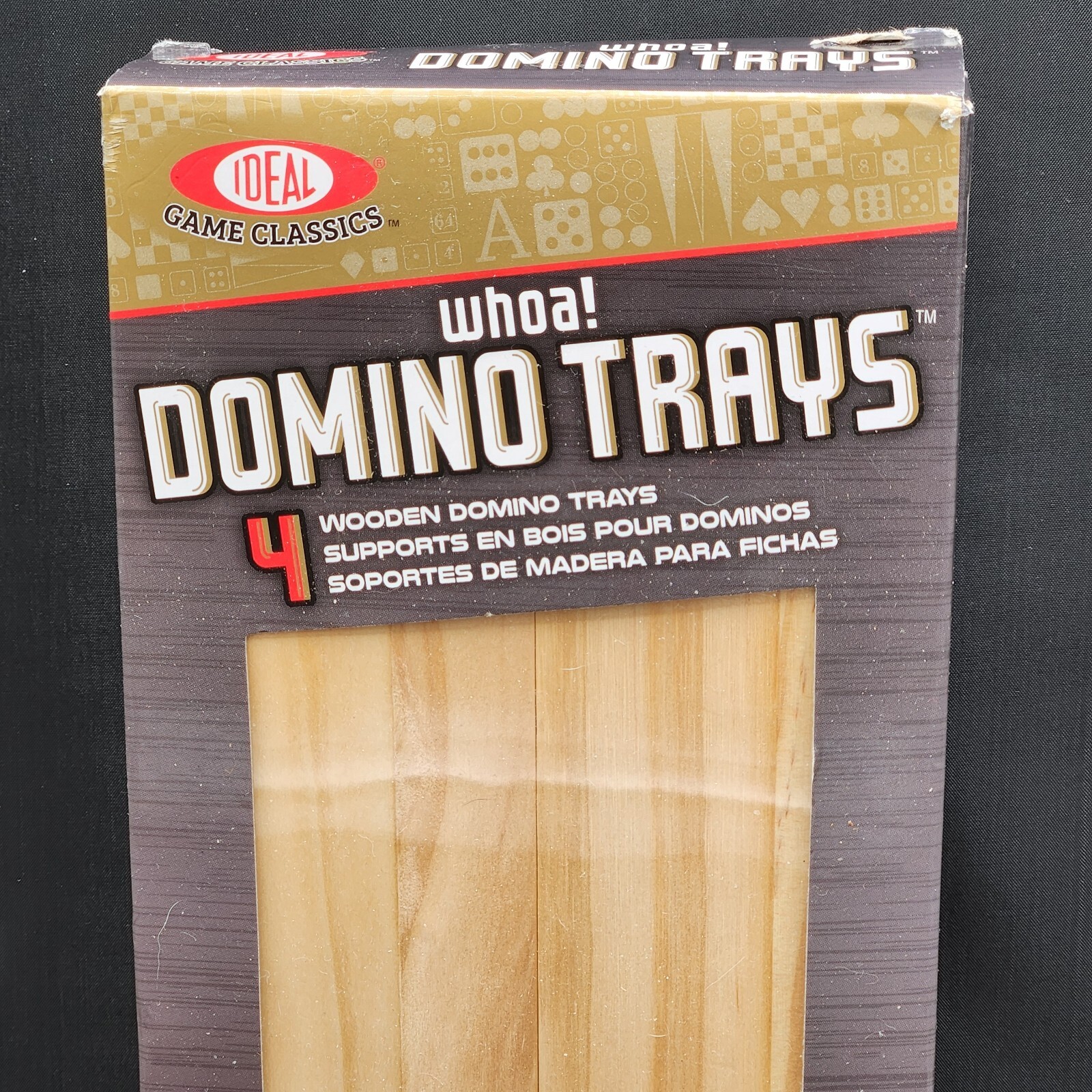 Ideal Solid Wood Domino Trays 4 Trays 2013 No Dominos