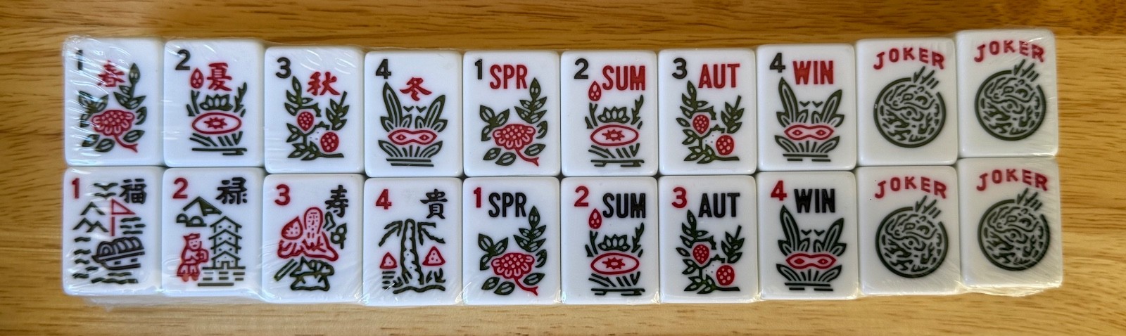 1.2” Traditional American Mahjong Tiles – 166 Tiles Total – WHITE