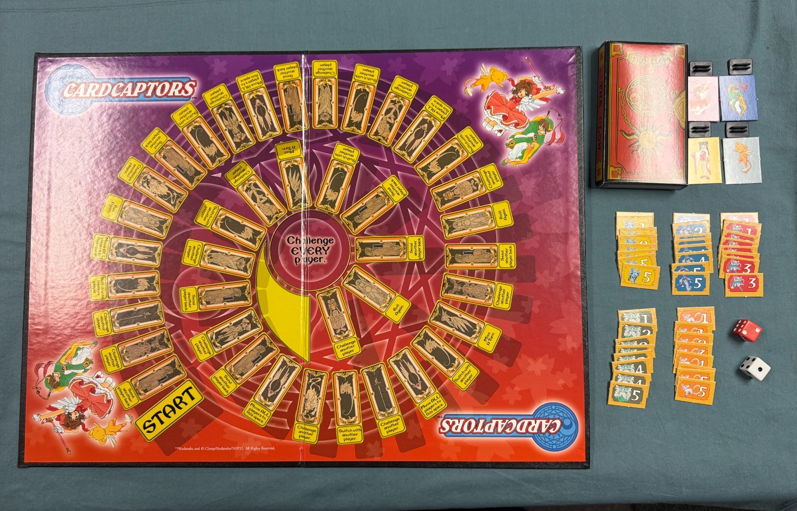 Cardcaptors: Challenge of the Clow Spirits Anime Board Game – 100% COMPLETE 2001