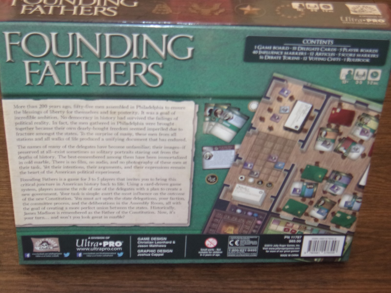 2015 Founding Fathers 2nd Edition Statesmanship Board Game Jolly Roger’s Games
