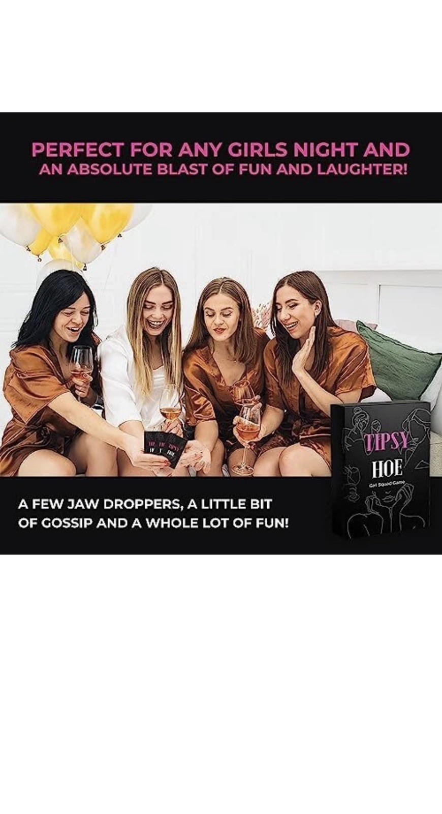 Tipsy Hoe Girl’s Night Game – Ladies Night Game for Party Nights, Bachelorette