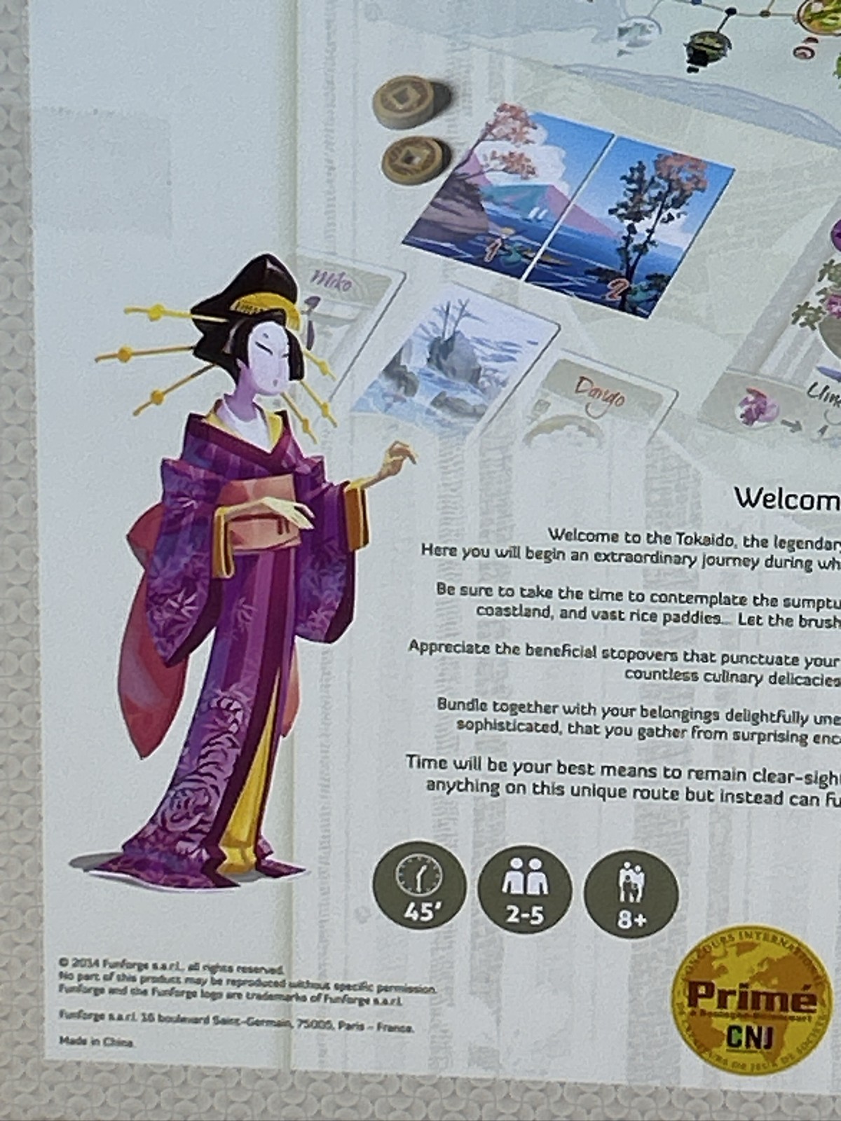 Tokaido Board Game Fun Forge Antoine Bauza Japanese Strategy. COMPLETE. All pcs.