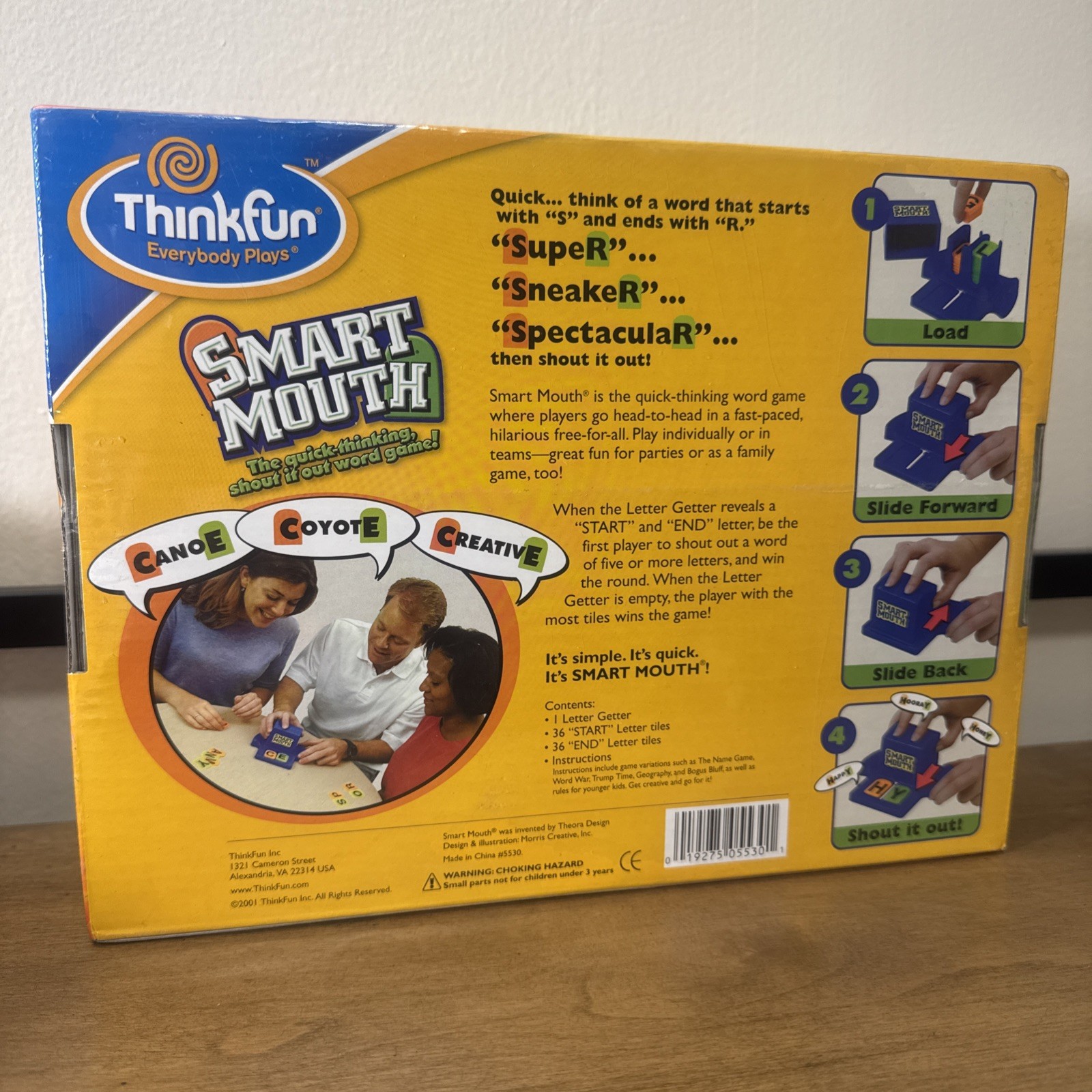 SMART MOUTH Quick Thinking Shout It Out WORD GAME 2+ Players 2001 Binary Arts