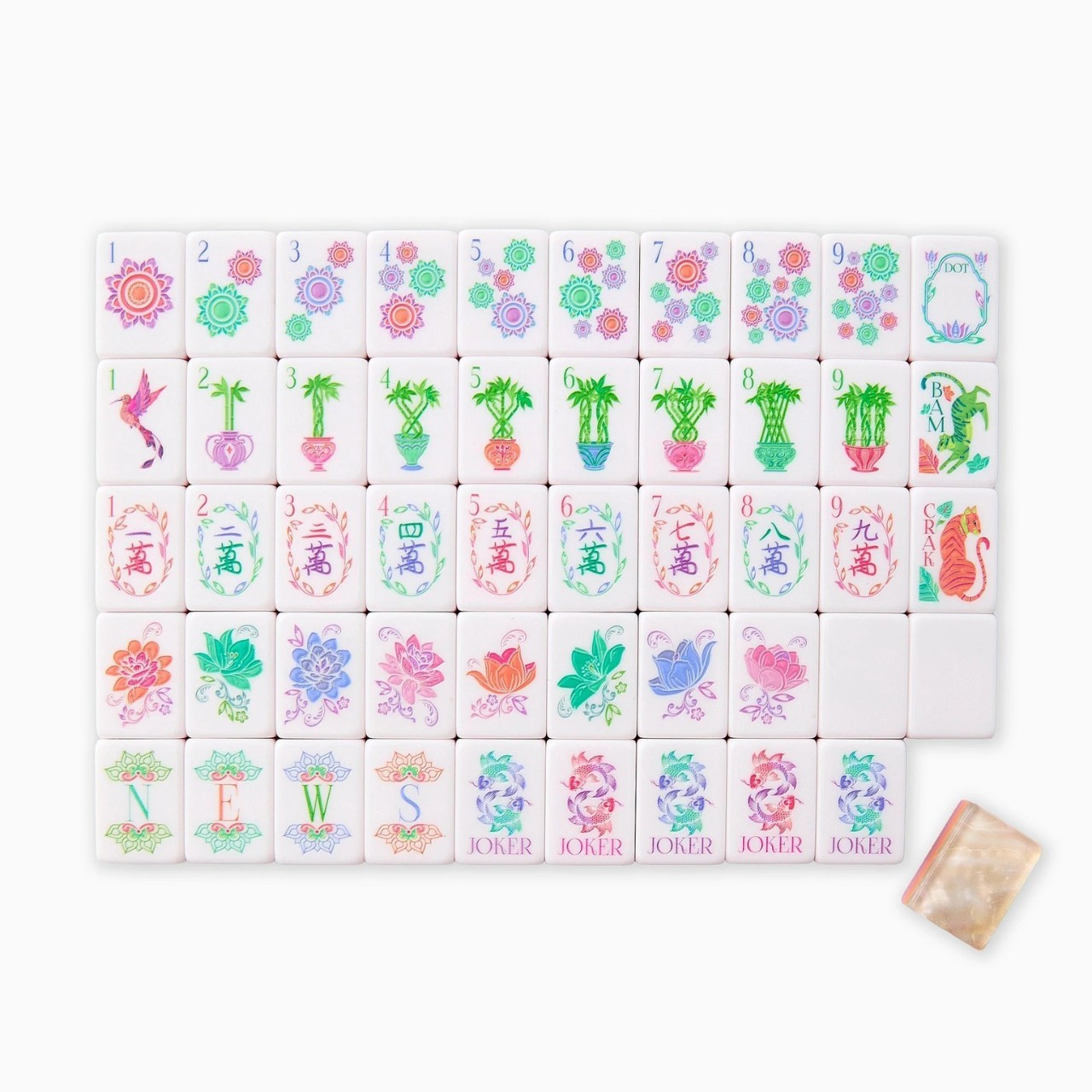 🀄️160 American Mahjong Tiles 4-Layer Acrylic Pearl Color Engraved Set