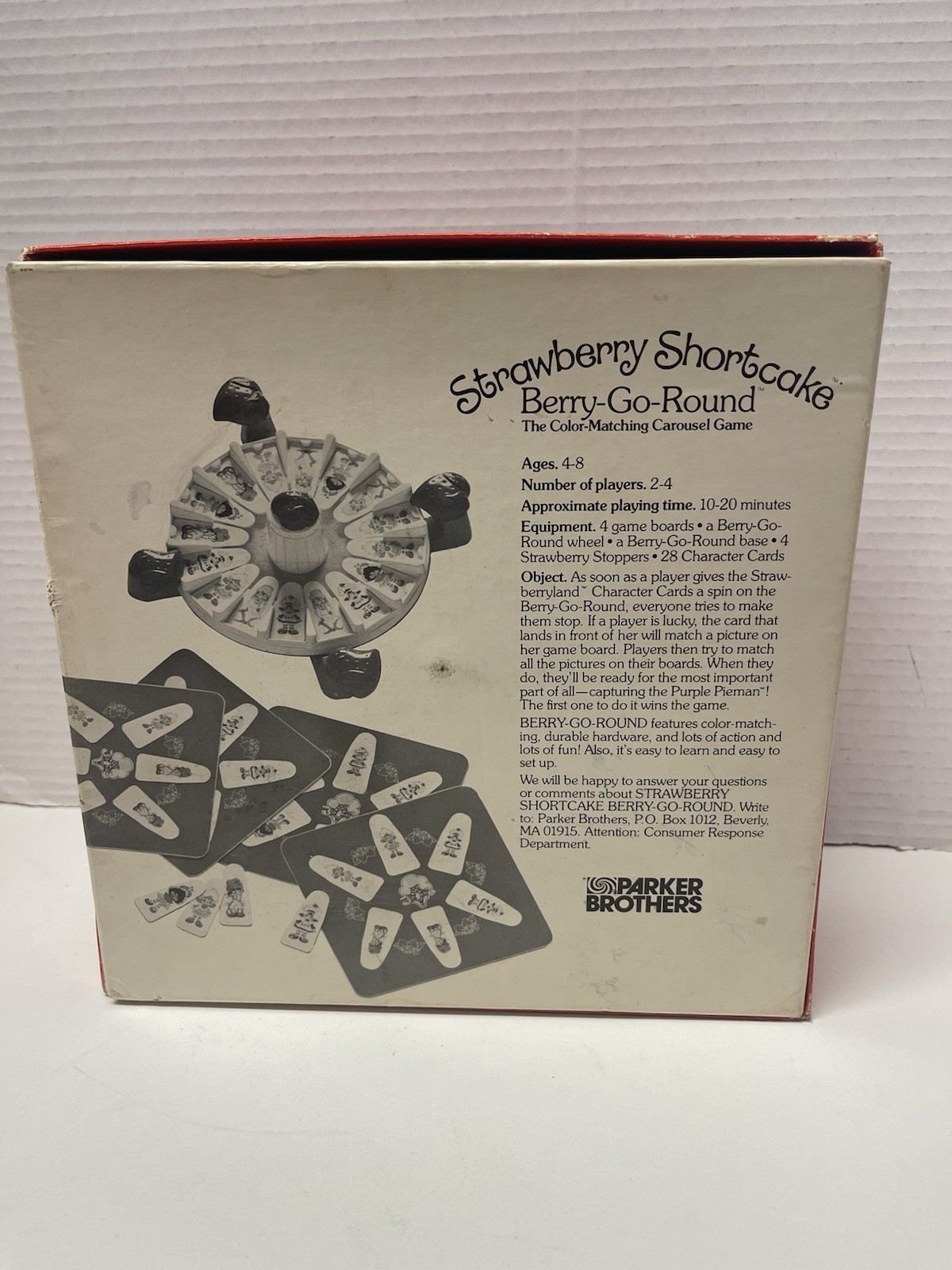 1981 Parker Brothers Strawberry Shortcake Berry-Go-Round Carousel Incomplete
