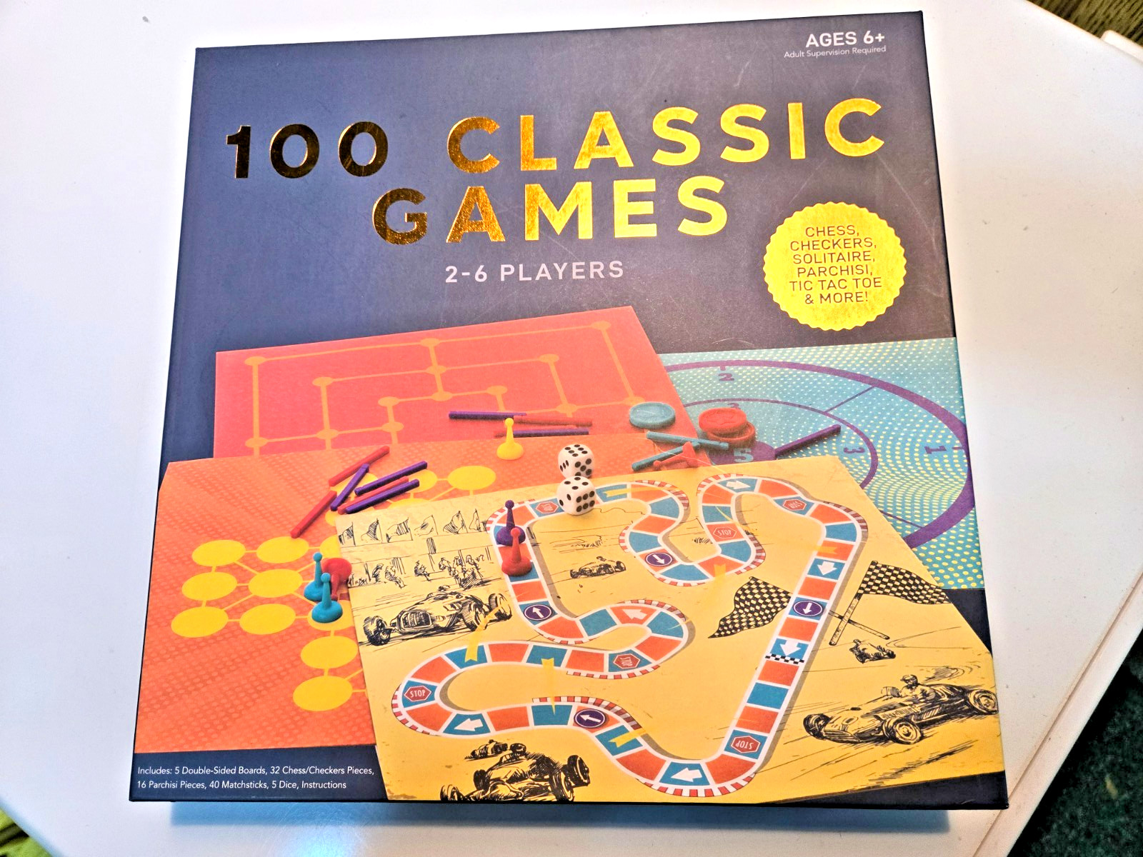 100 CLASSIC GAMES 2-6 PLAYERS AGES 6+ NEW & SEALED
