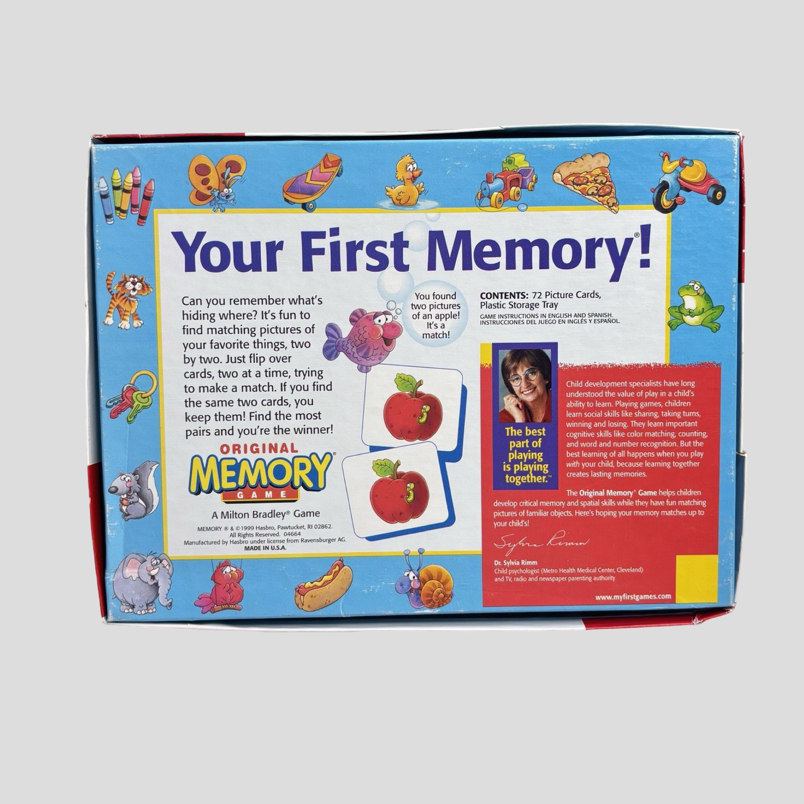 Original Memory Game Board Game Milton Bradley 1999 Vintage COMPLETE