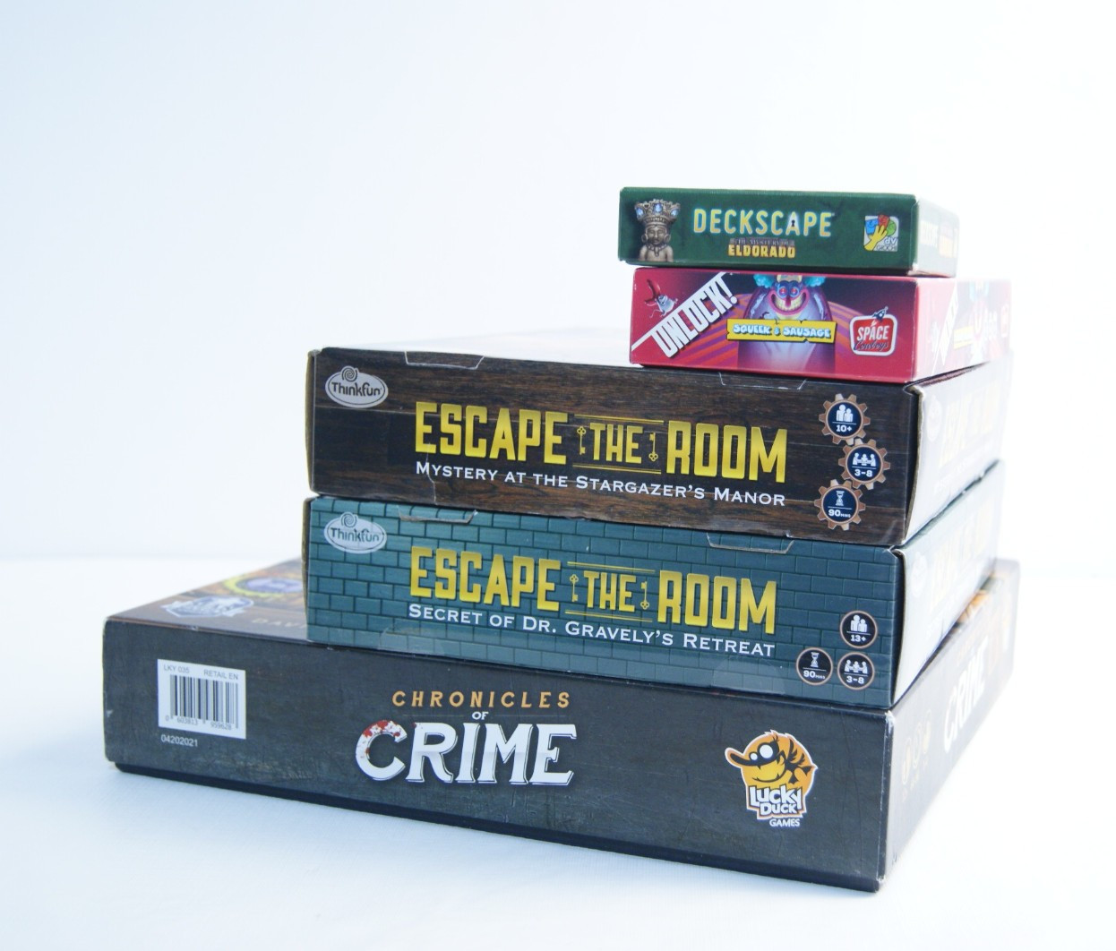 Escape Room Board Game Lot: Chronicles of Crime Unlock Deckscape Escape the Room