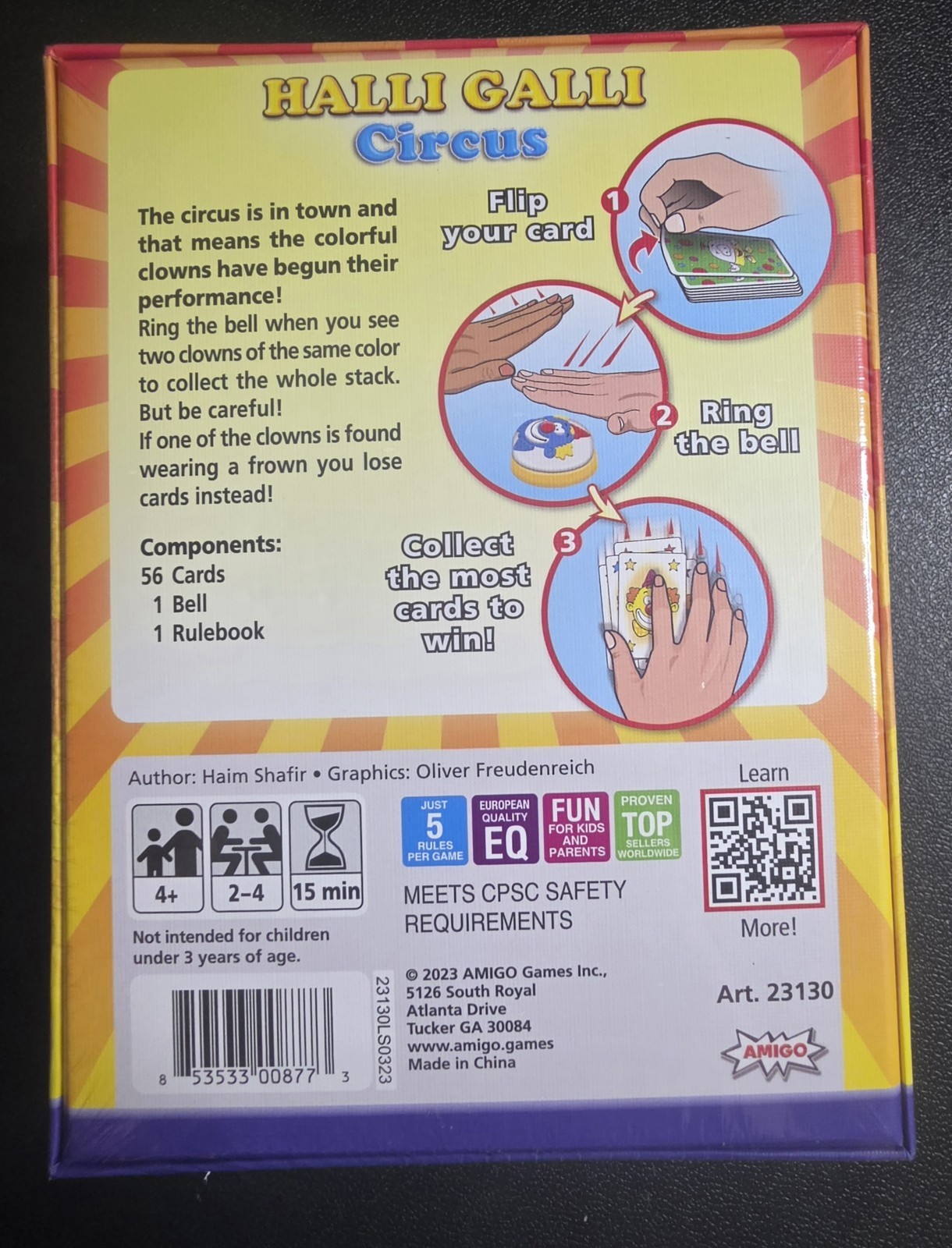 Halli Galli Circus Card Game by Amigo Games – New Factory Sealed