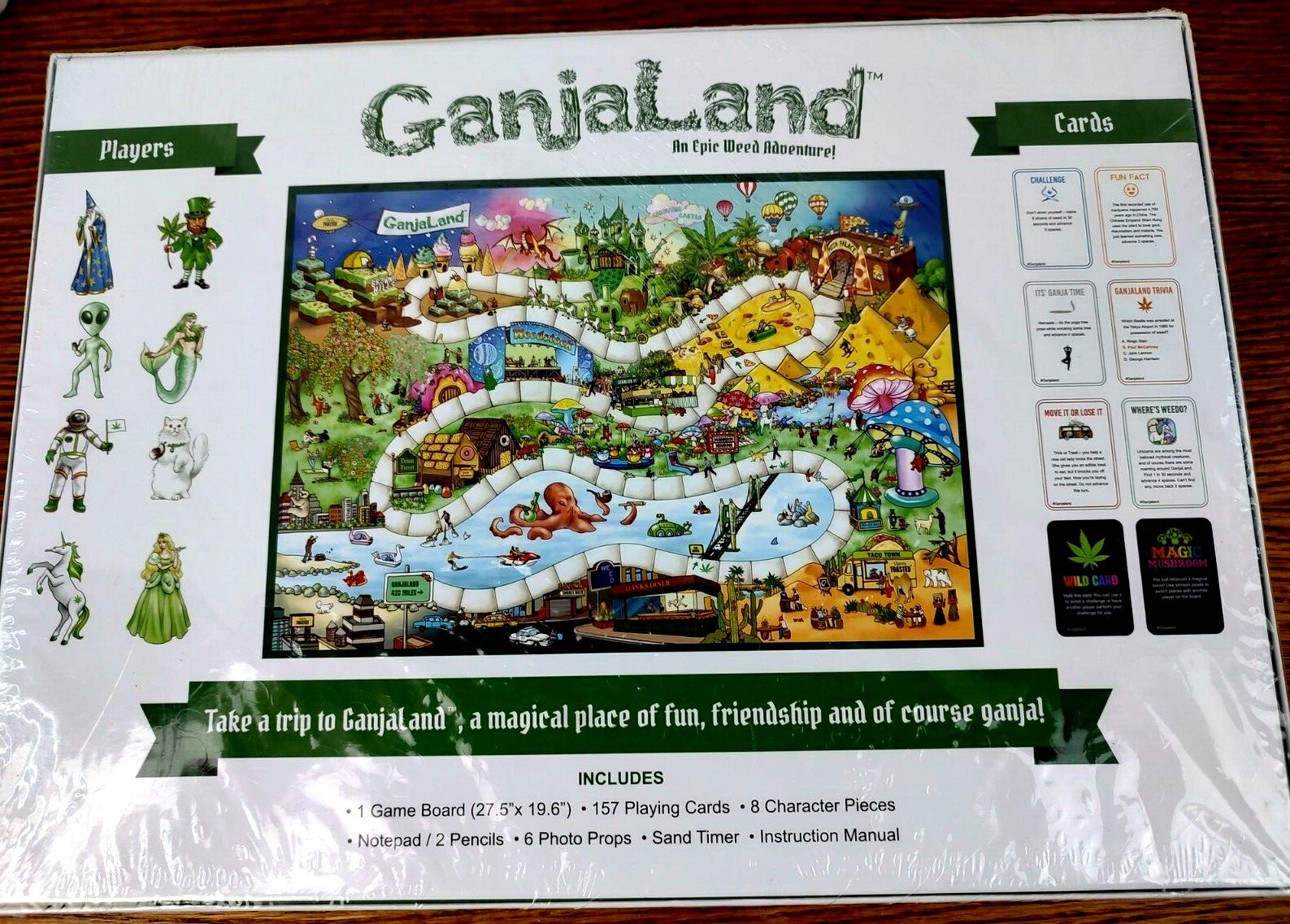 Ganjaland Novelty Adult “An Epic Adventure to a Magical Place Board Game NIP
