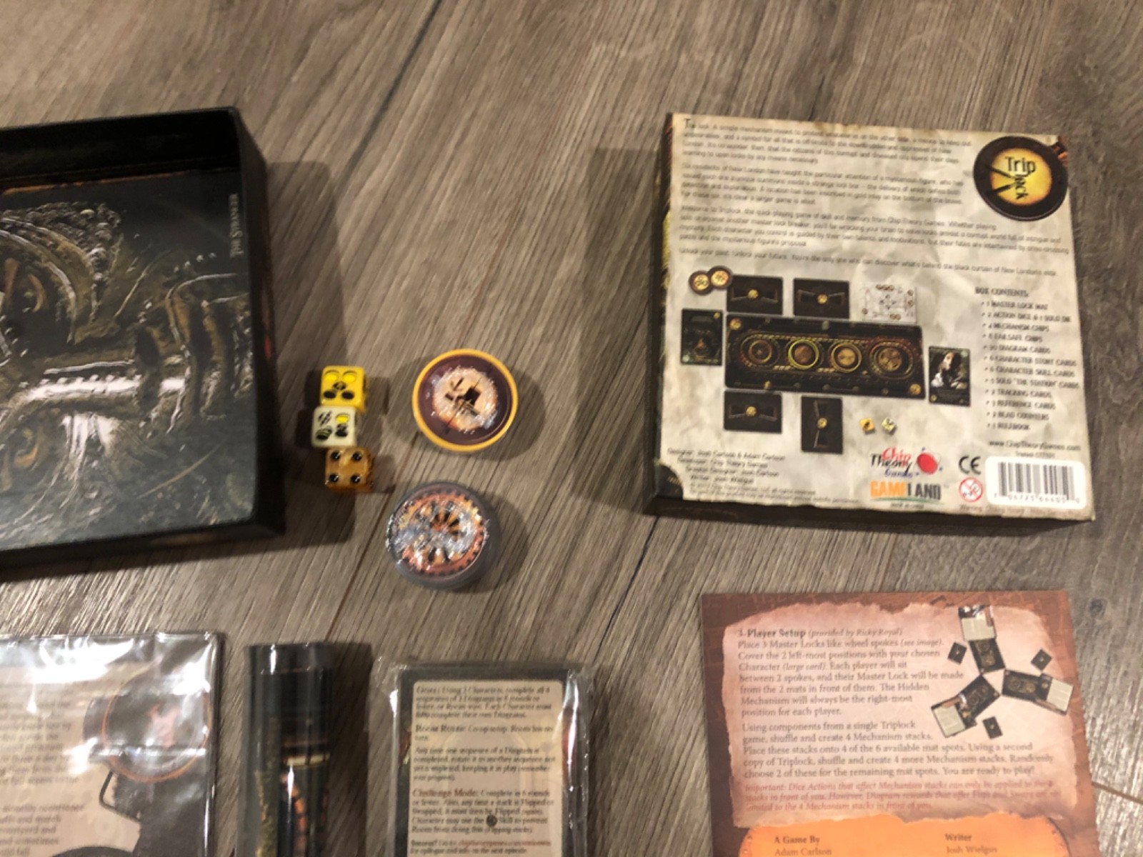 Trip Lock board game Carlson Chip Theory (some components are still sealed)
