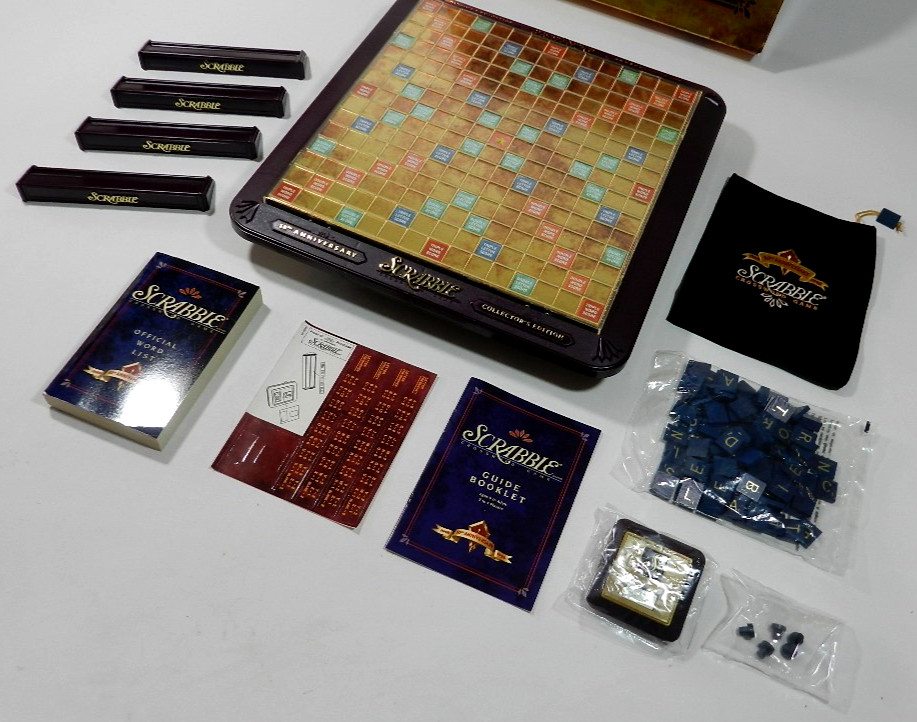 Scrabble 50th Anniversary Collectors Edition Crossword Board Game New