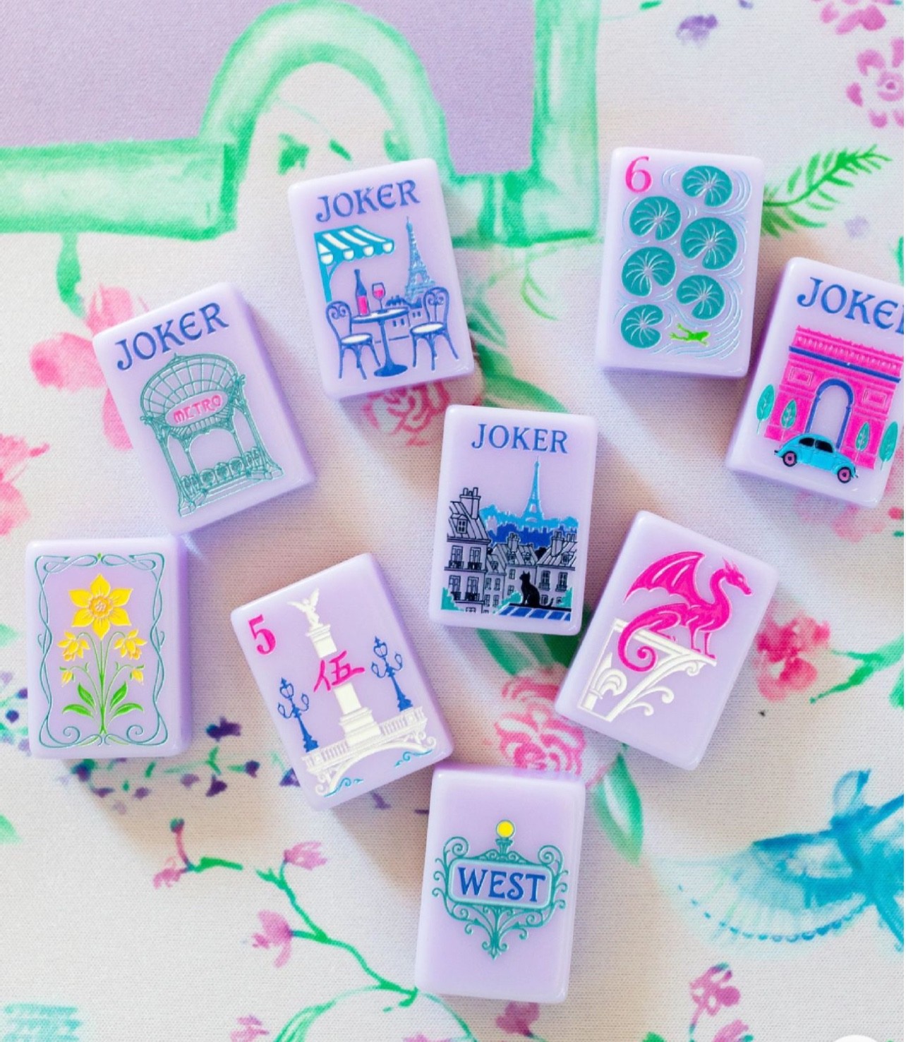 2026 Purple 💜American Mahjong Game Set, 160 Paris Mah Jong Tiles