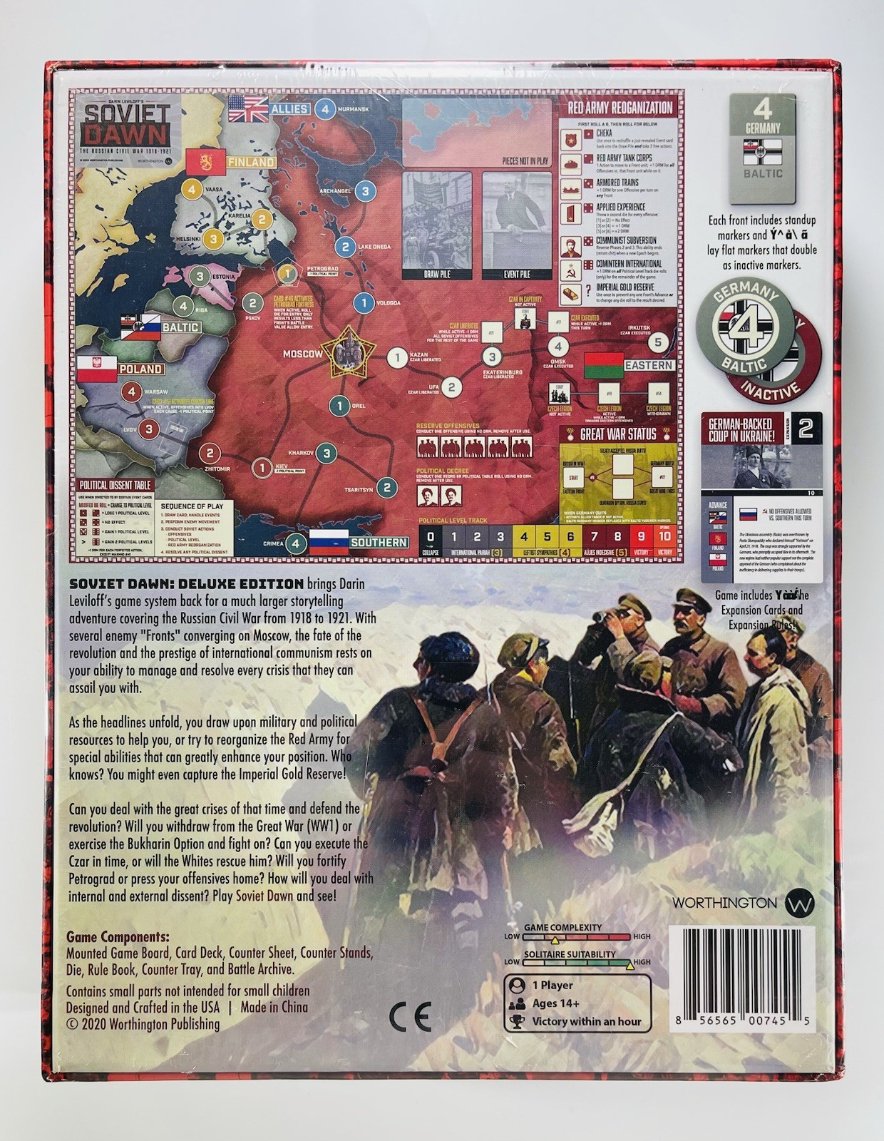 Soviet Dawn – The Russian Civil War 1918-1921 Deluxe Edition Board Game New/NIS