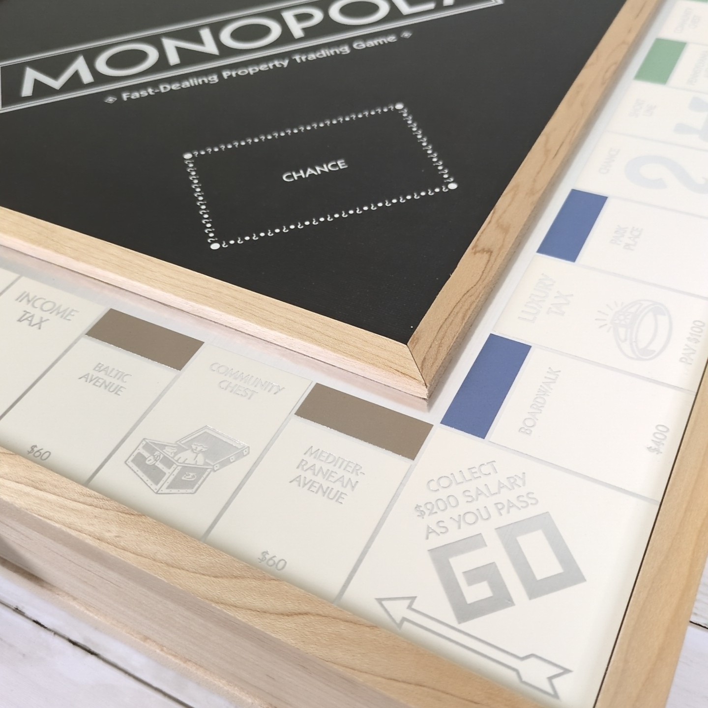 Monopoly Deluxe Edition with Luxury Wood Cabinet Maple Wood Gαme Company O/Box