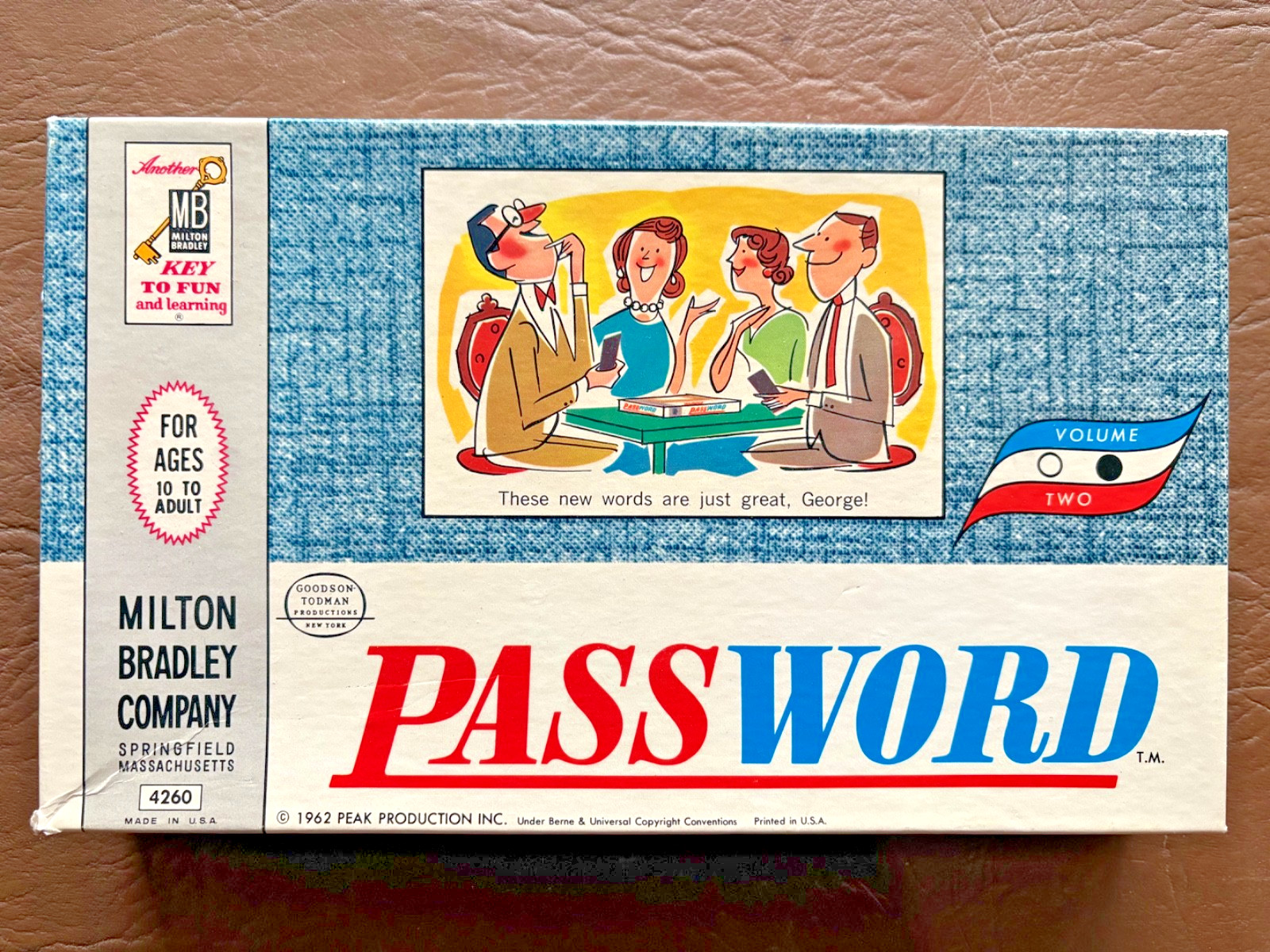 Milton Bradley Password Game 1962 #4260 Volume 2 Made In USA