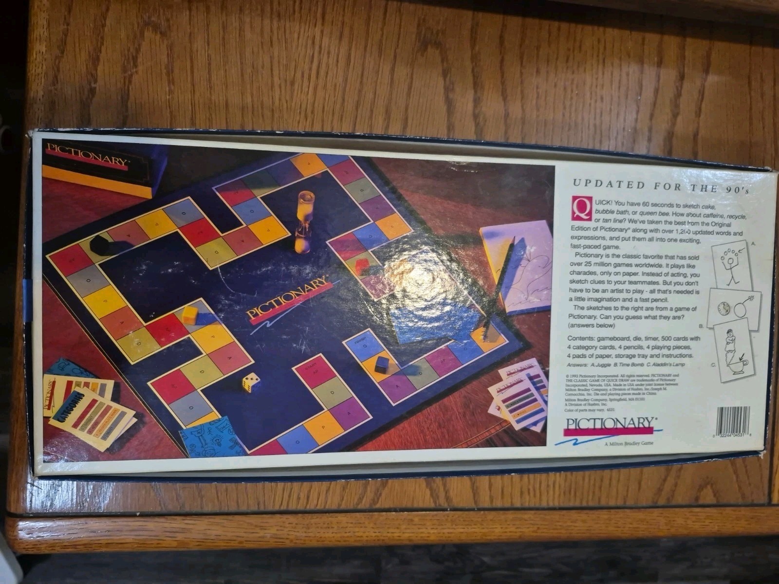 Vintage 1993 Pictionary Updated For The 90’s Classic Quick Draw Board Game