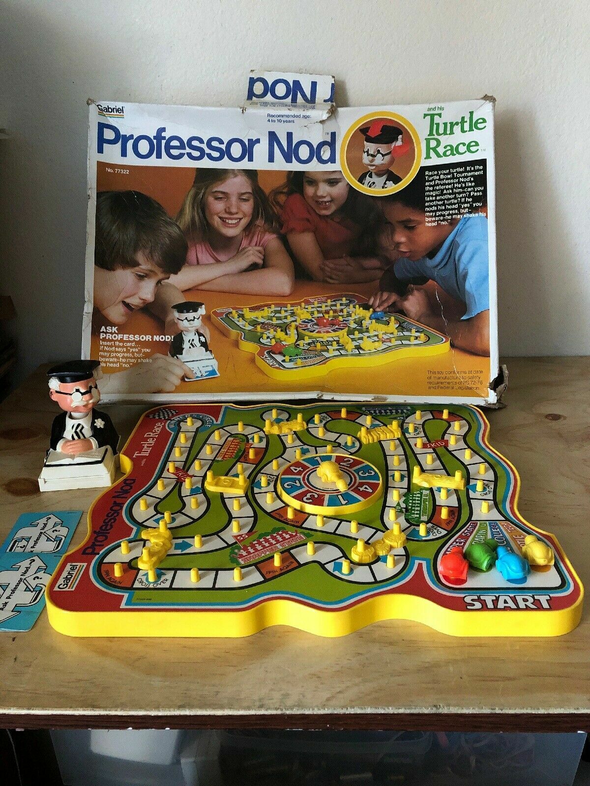 Vintage Rare Gabriel Professor Nod And His Turtle Race Game Needs Repair