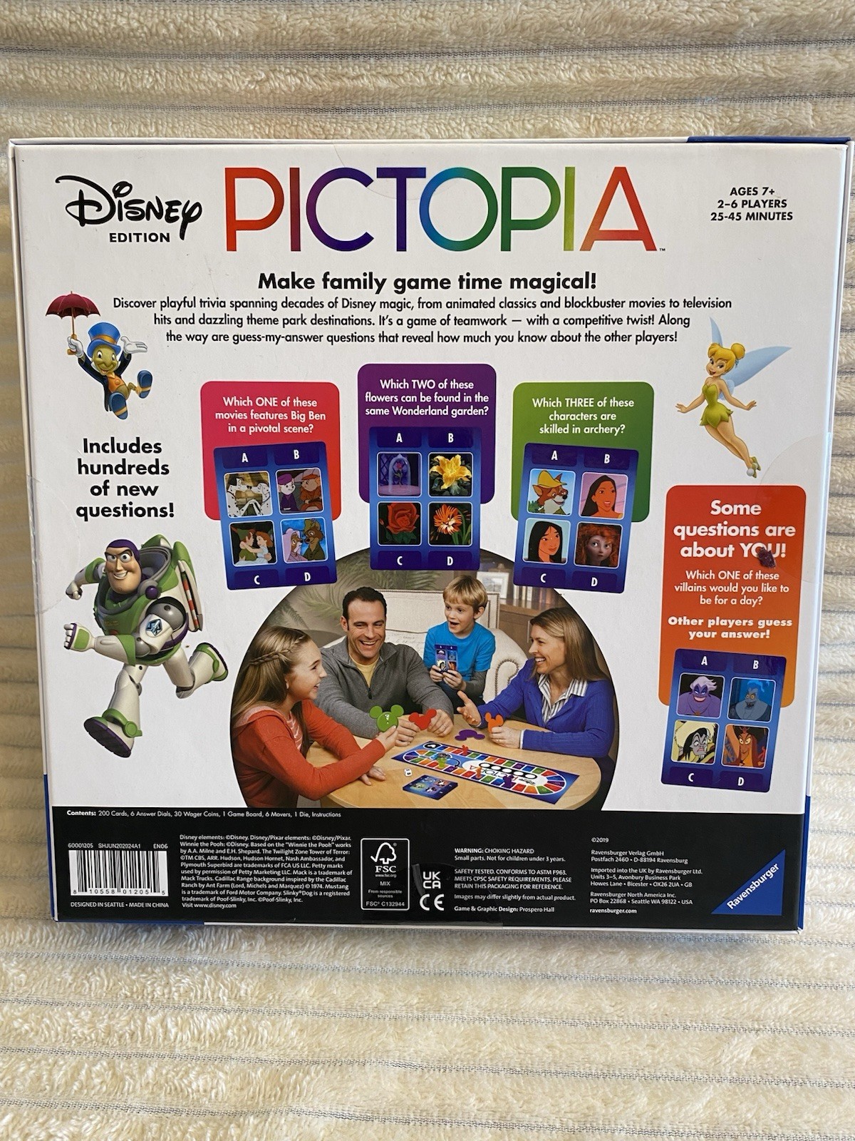 Disney Pictopia Trivia Board Game Disney Edition New Sealed Ravensburger