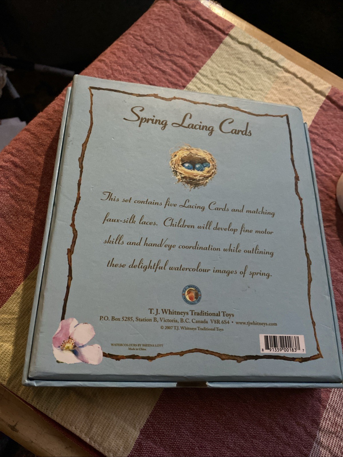 “Spring Lacing CardsBy T.J. Whitneys’ Traditional Toys New For Ages 4++