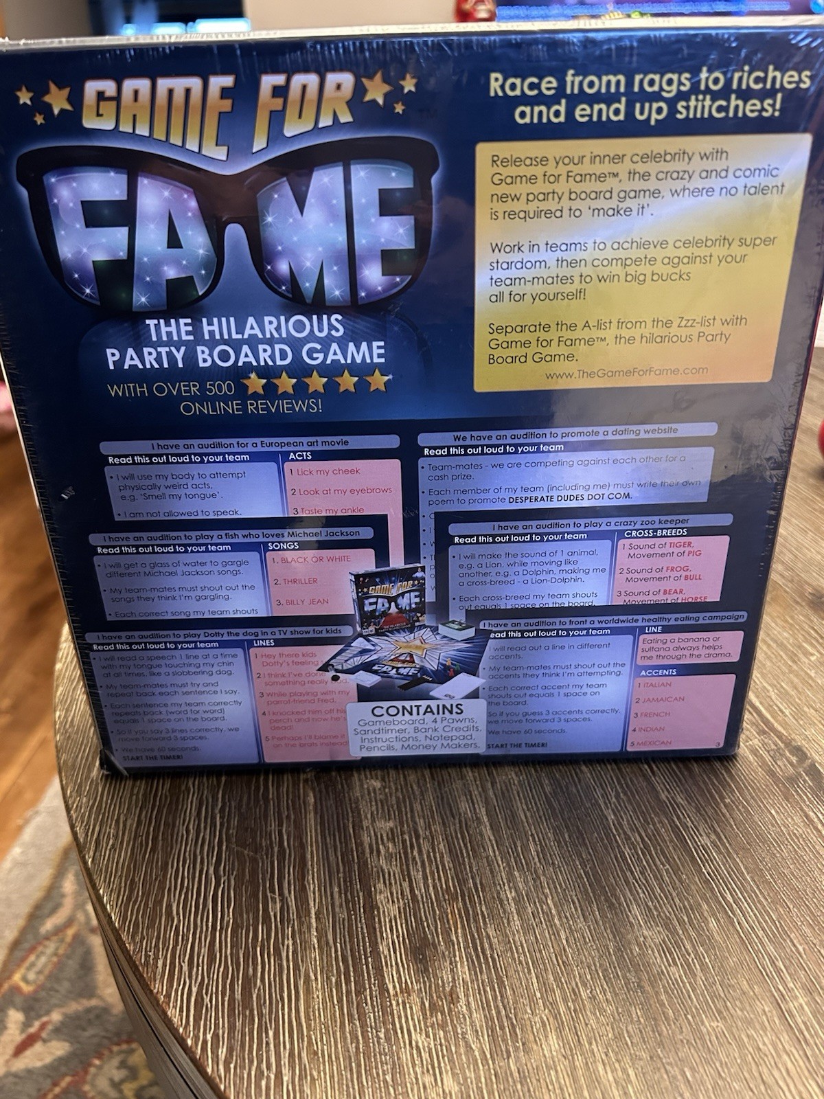 Game For Fame The Hilarious Party Board Game 4-16 Players | Brand New Sealed