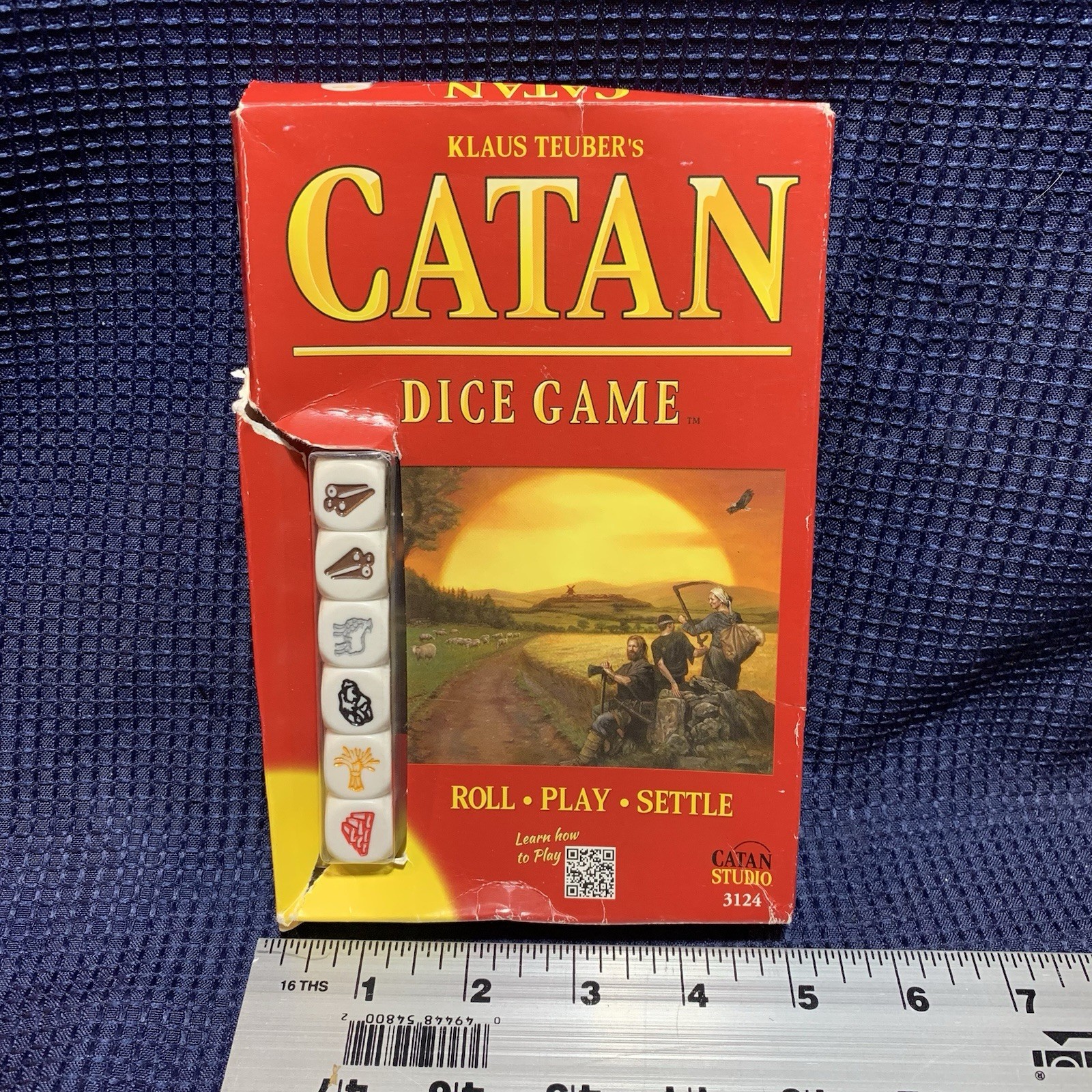 CATAN Dice Game 100% COMPLETE Mayfair Games 3124 Klaus Teuber Free Shipping