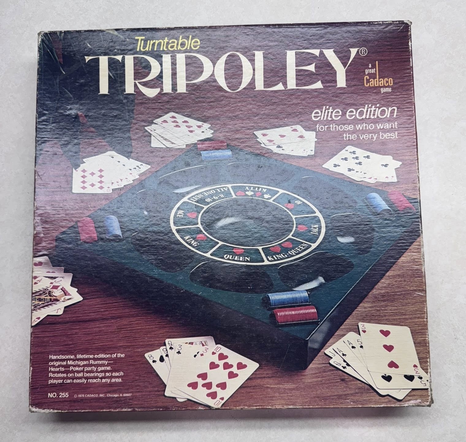 1976 Cadaco Turntable Tripoley Game Board – Replacement Part – Elite Edition VTG