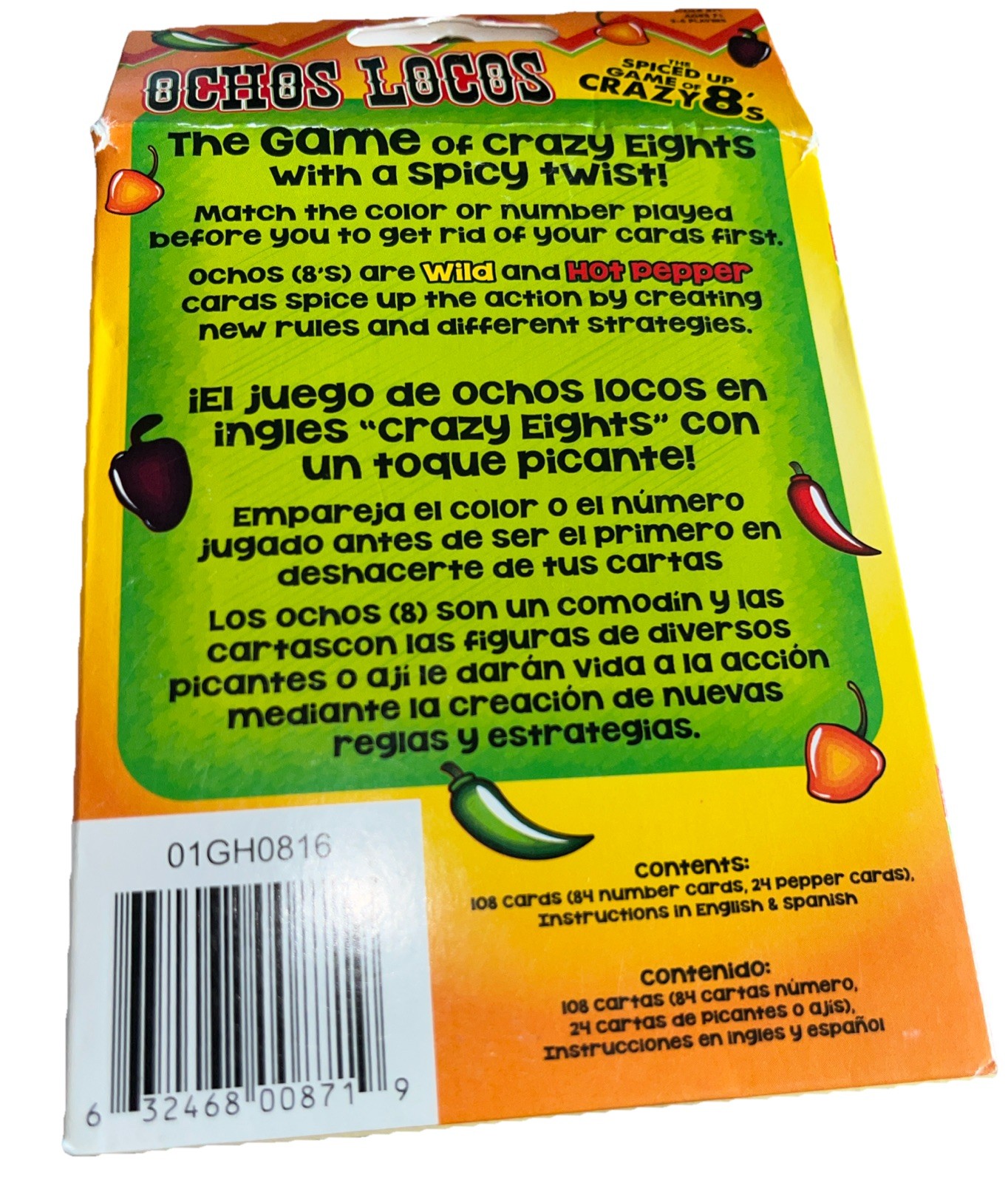 OCHOS LOCOS Endless GamesCard Game Spiced Up Crazy 8’s English/Spanish Age 7+ A5