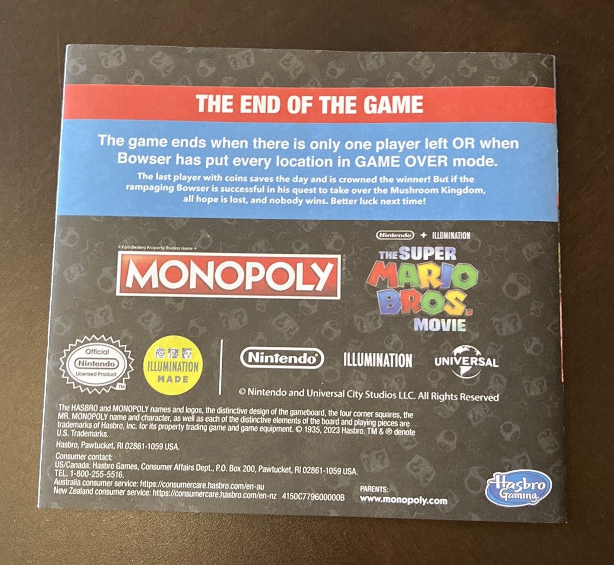 Hasbro Monopoly The Super Mario Bros. Movie Edition Board Game Complete
