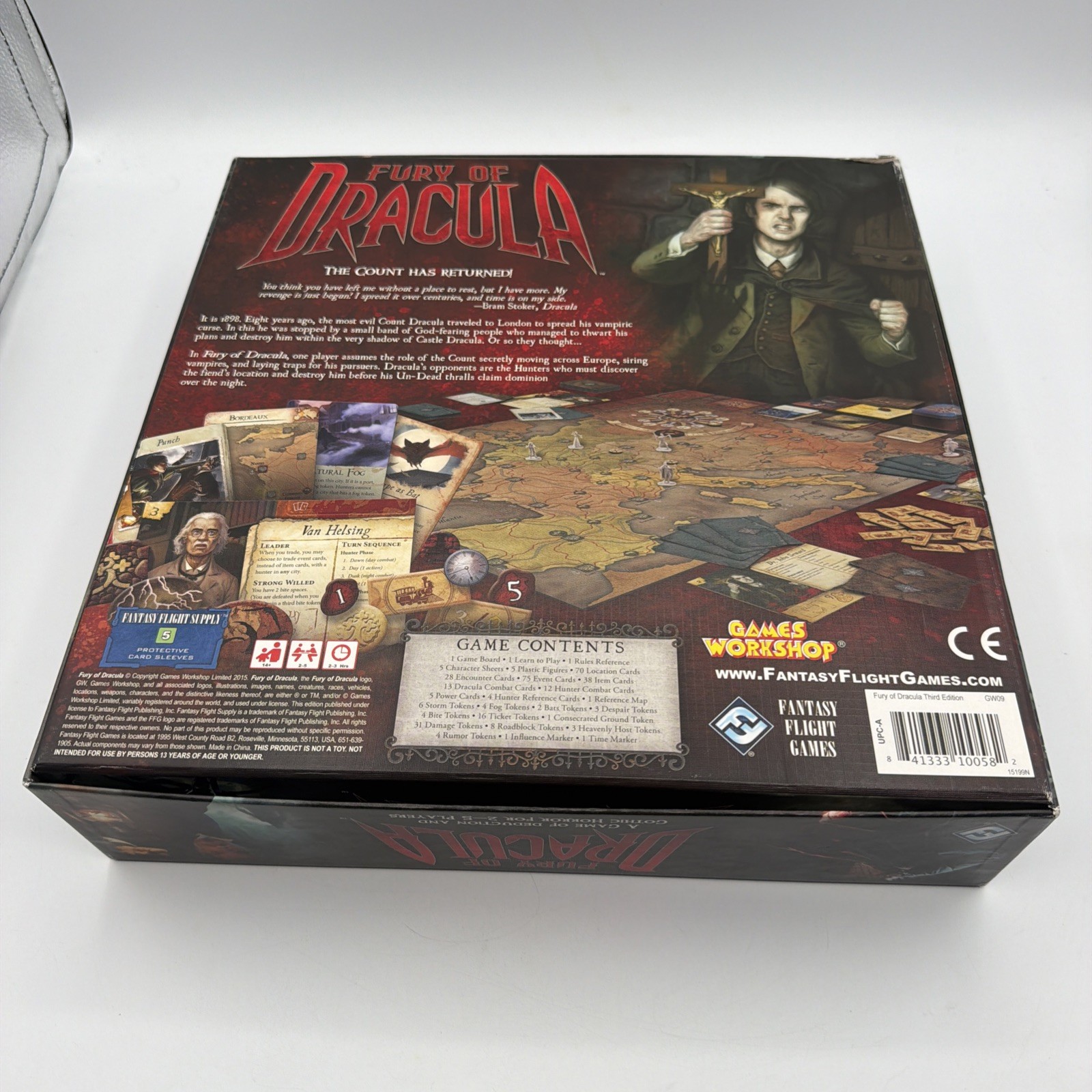 Fury of Dracula 3rd Edition Board Game Fantasy Flight Games Complete