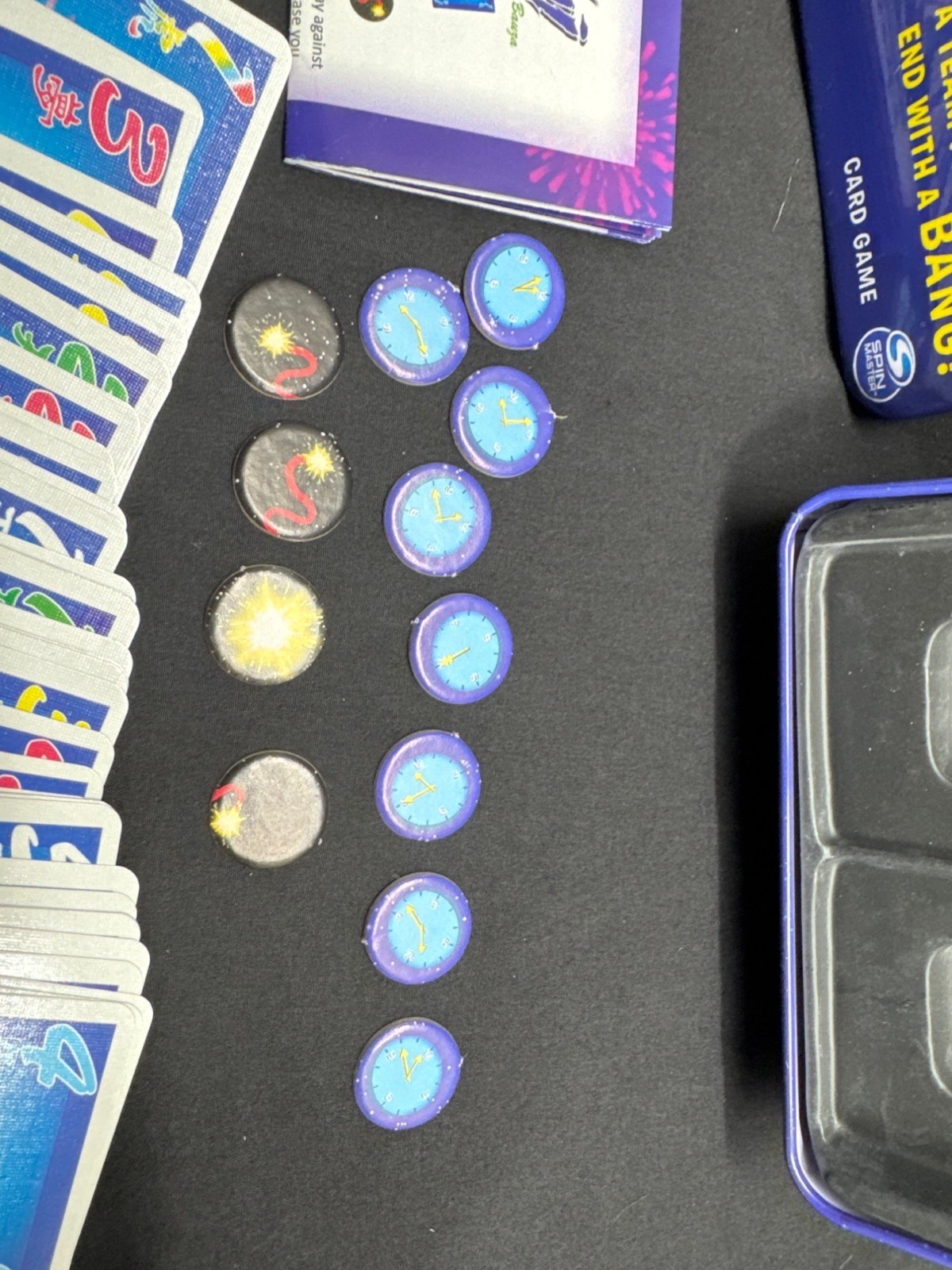 R&R Games Hanabi Fireworks Card Game Tin Travel Game Complete Excellent Light Sc