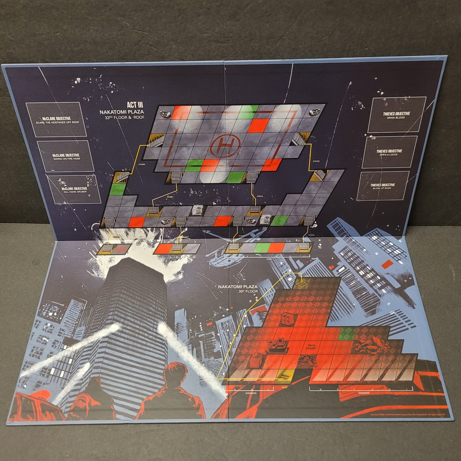 Die Hard The Nakatomi Heist Board Game AGE 15 plus 2-4 players 99% Complete