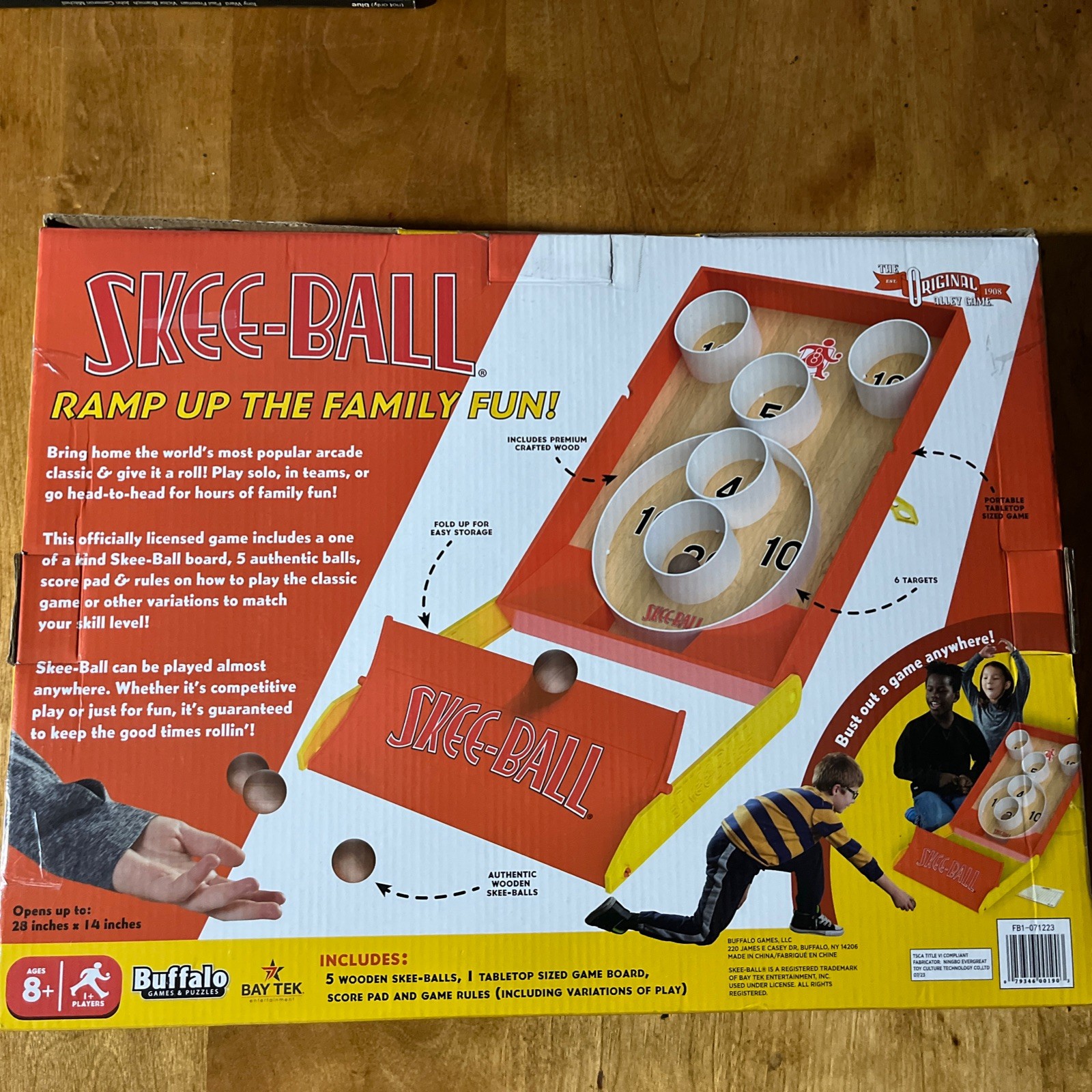 Skee-Ball, Classic Arcade Game, Sealed, Unused, Entertainment, Buffalo
