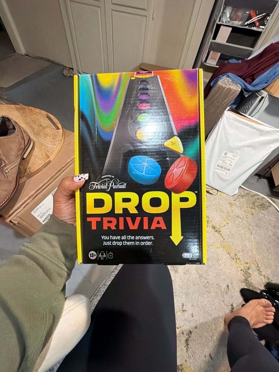 Hasbro Gaming Trivial Pursuit Drop Trivia Electronic Party Game
