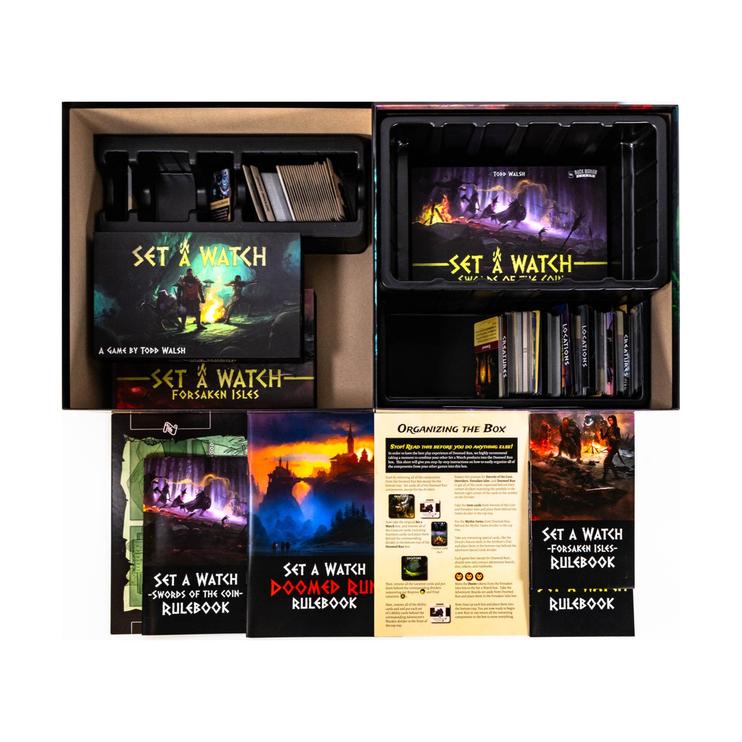 Rock Manor Set A Watch Collection #1 – Core Game + 2 Expansions! EX/NM