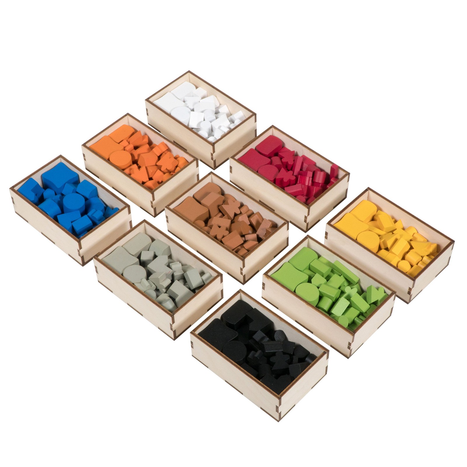 Terra Mystica Game Organizer – Wood Storage Box with Multiple Trays