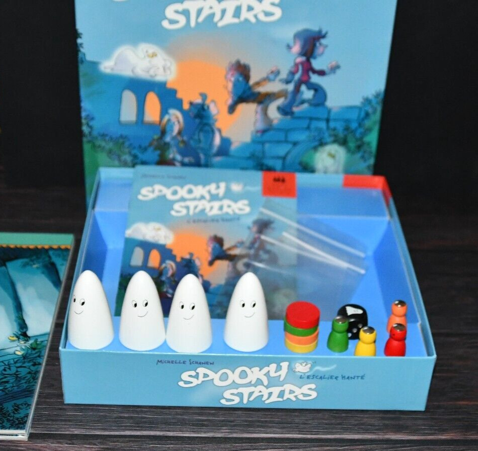 Spooky Stairs Board Game Drei Magier Spiele OOP Childrens Classic *(Note)
