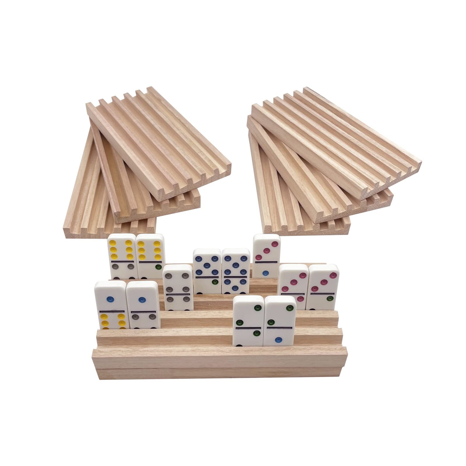 SUTIMSHE Mexican Train Domino 7.87 x 3.74 x 0.71 inches, Woodgrain Color