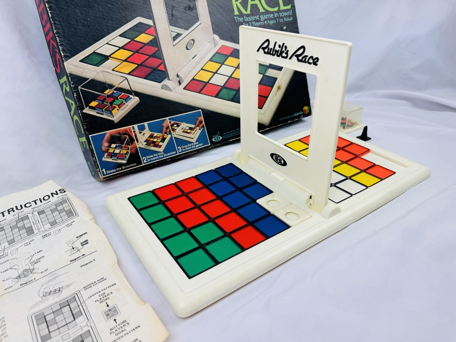Vintage Rubiks Race Game Rubiks Cube Ideal Toy Corporation 1982 – 98% Complete