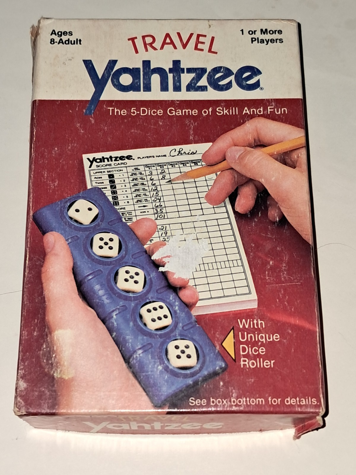 VINTAGE Travel Yahtzee Dice Game COMPLETE 1984 With Score Sheets & Directions