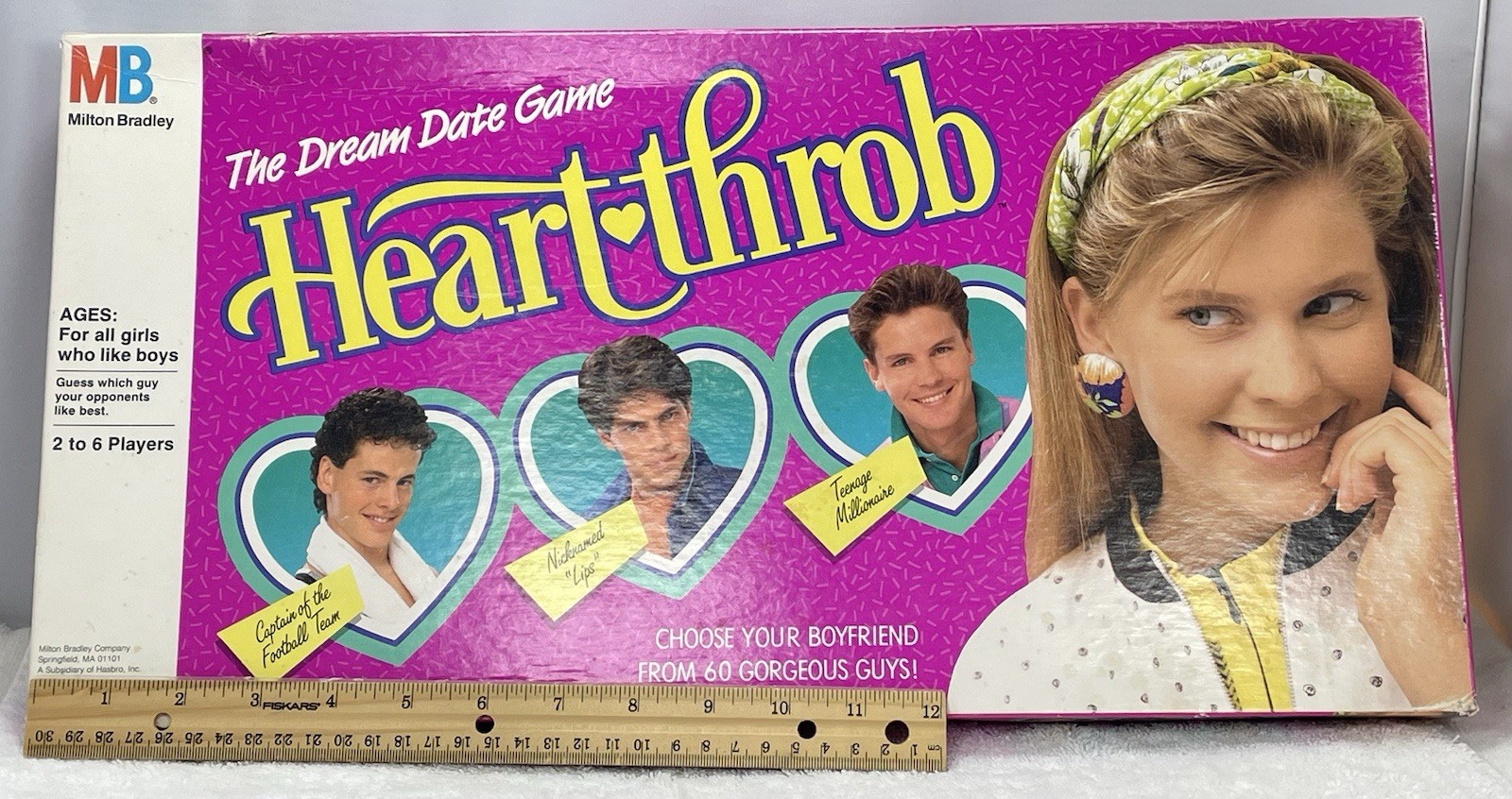 Heart-Throb The Dream Date Board Game 1988 MB *COMPLETE* Milton Bradley Dating