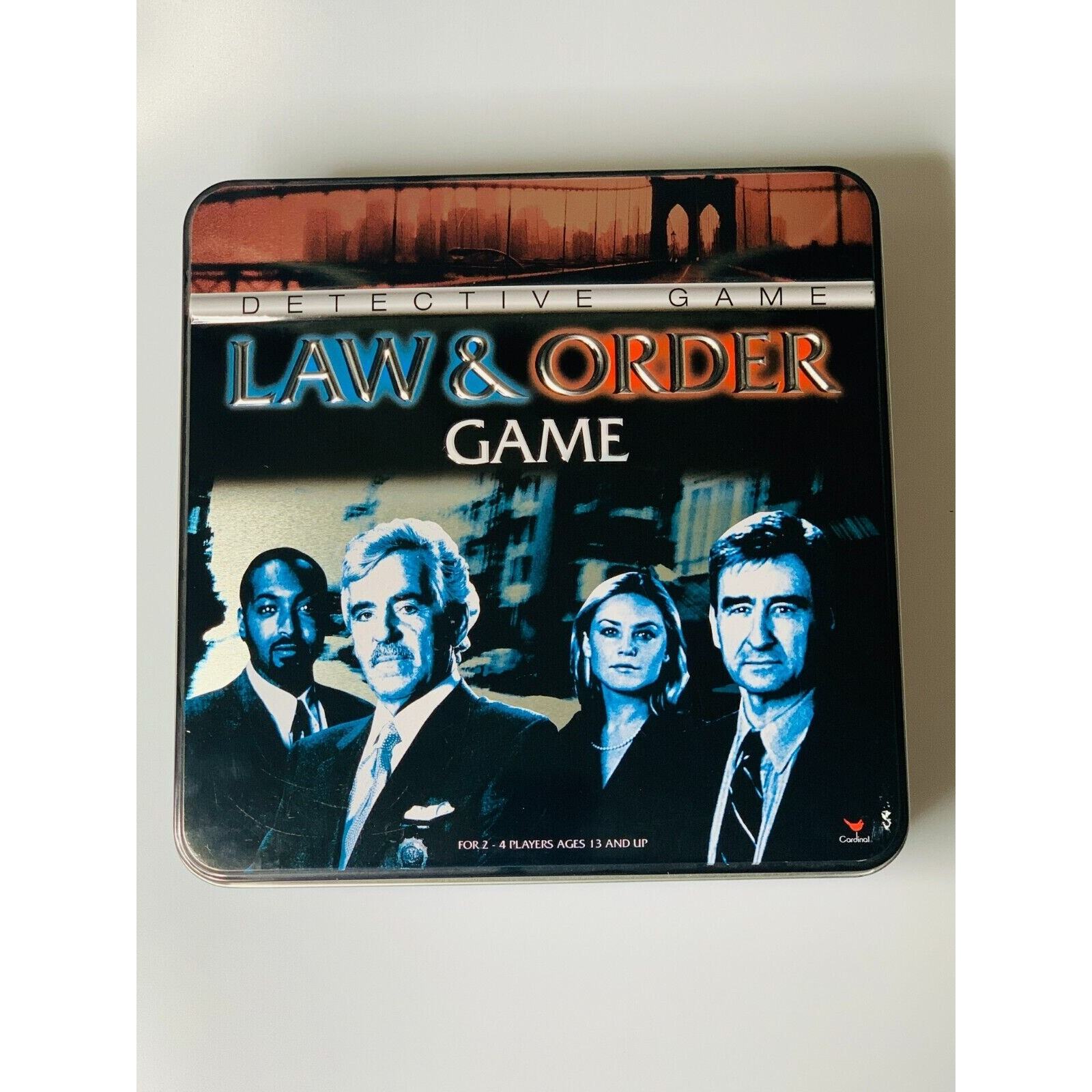 Law & Order Detective Game in Tin Box by Cardinal Games – Complete Set