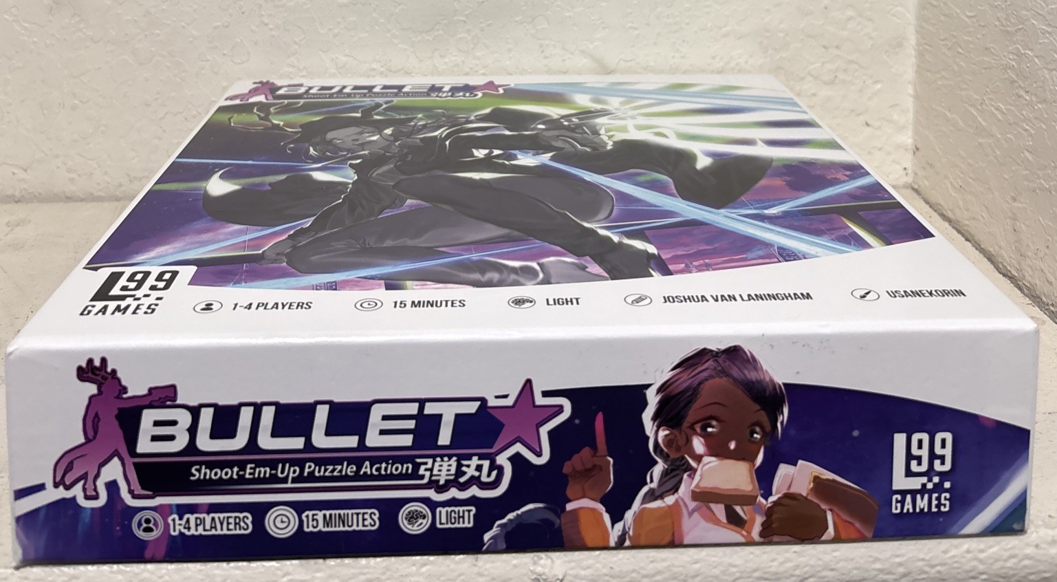 Level 99 Bullet Star Board Game box open, unpunched and unplayed