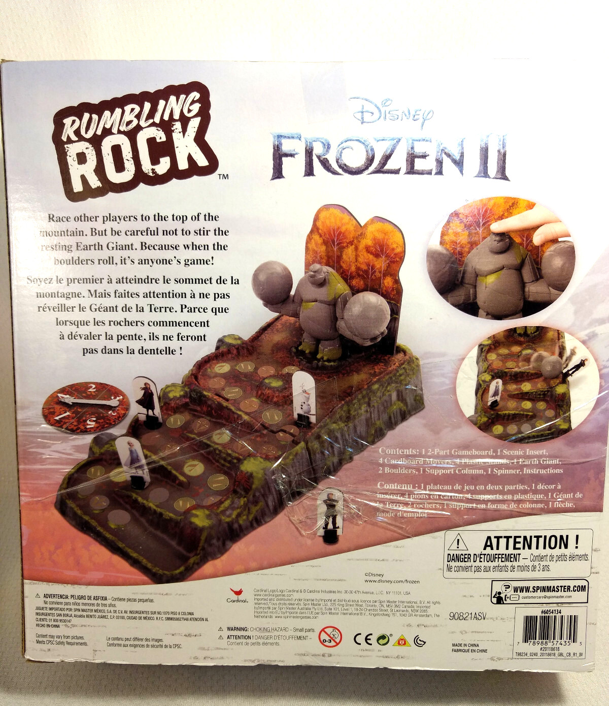 NEW Spin Master – Frozen II Rumbling Rock Fun Board Game Disney Olaf Toy Toys