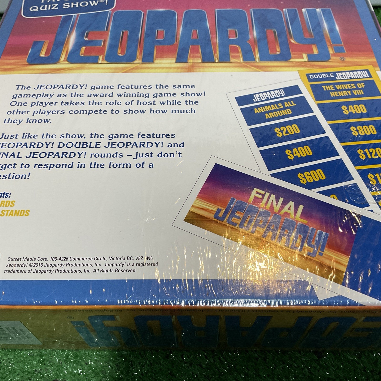 Jeopardy Deluxe Edition TV Quiz Show Family Game By Outset 2016 NEW SEALED