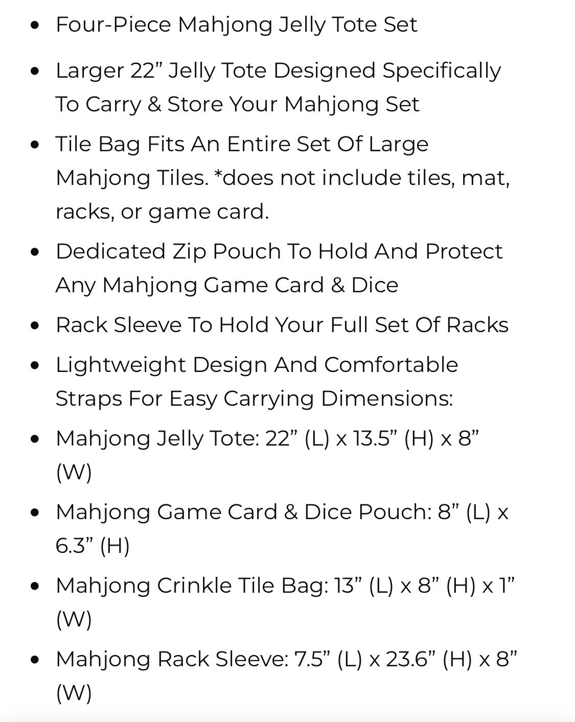 Case-Mate Mahjong Jelly Tote 4pc Set Card Pouch Rack Sleeve Tile Bag Pink NEW