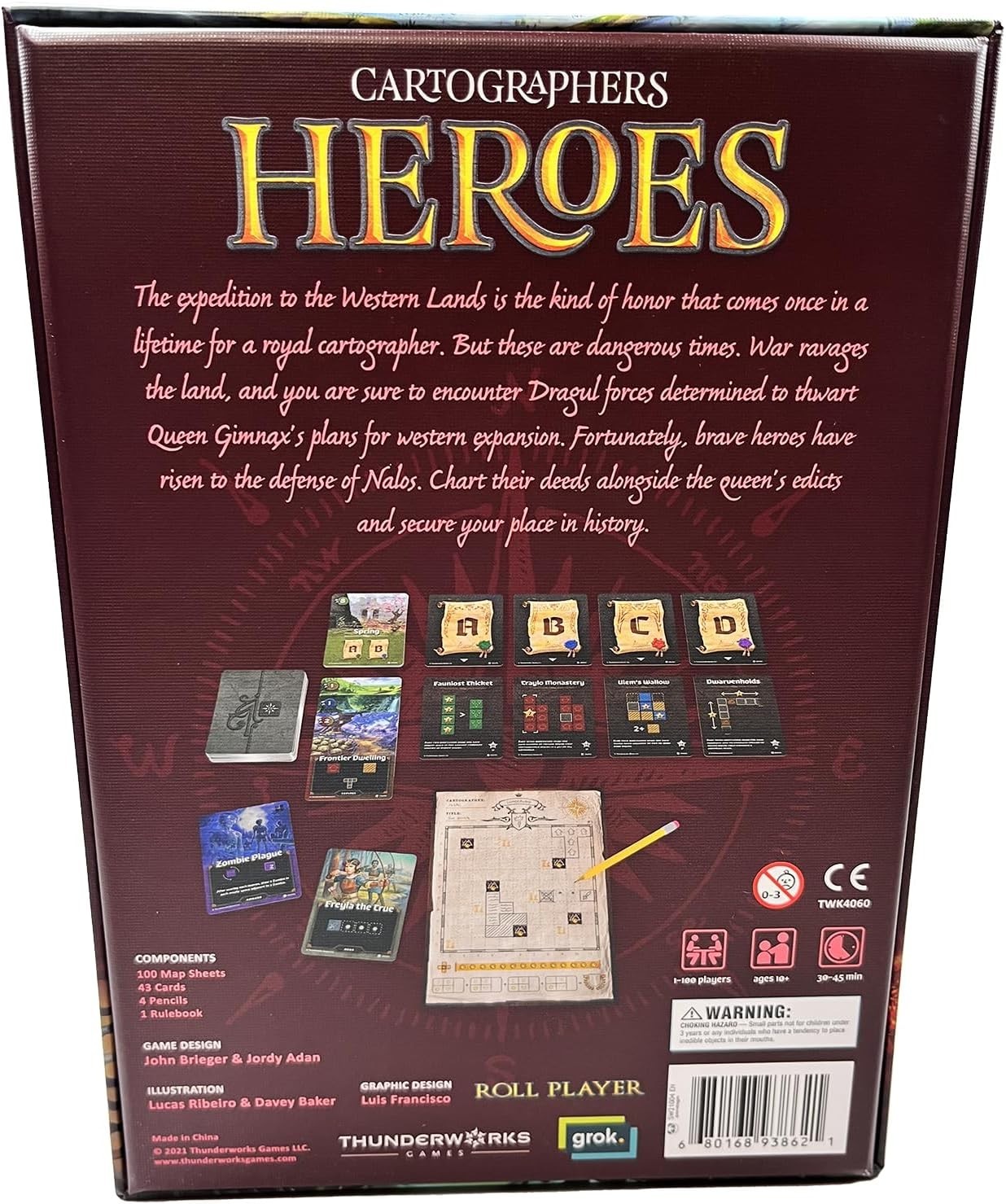 Cartographers Heroes: Map Drawing Board Game for 1-100 Players