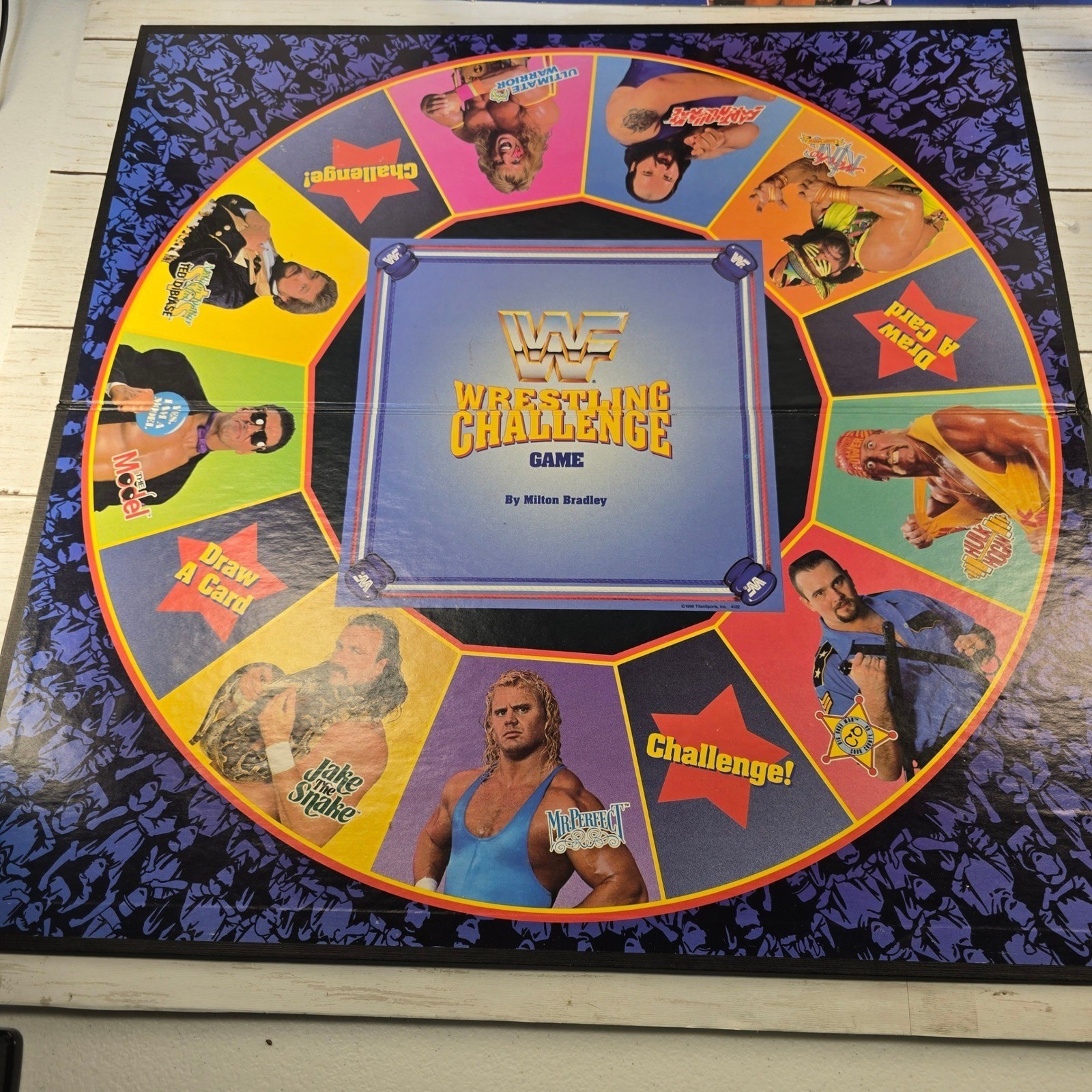 Vintage 1990 WWF Wrestling Challenge Board Game Milton Bradley