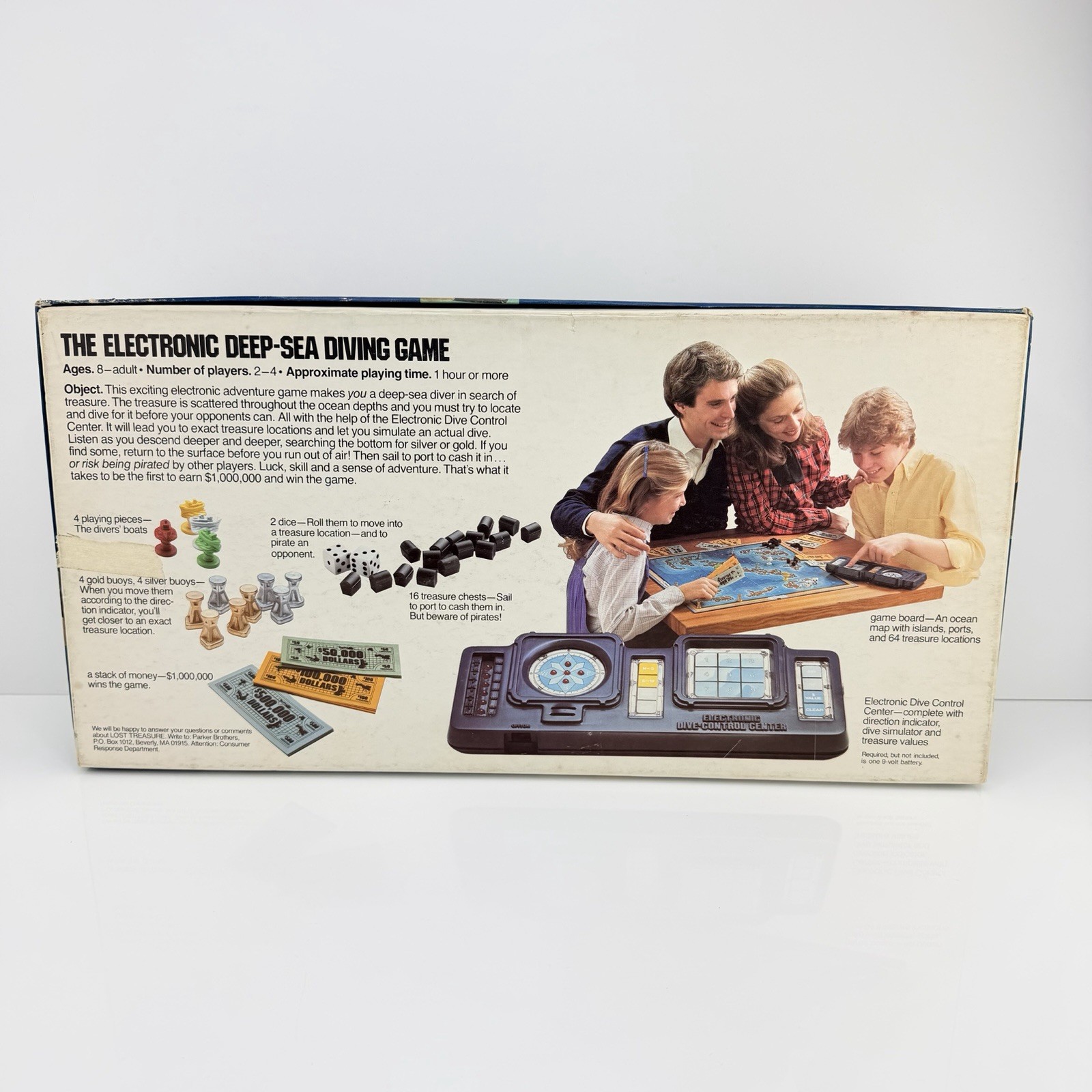 Vintage 1982 Parker Brothers Lost Treasure Game Deep Sea Diving Works – No Dice