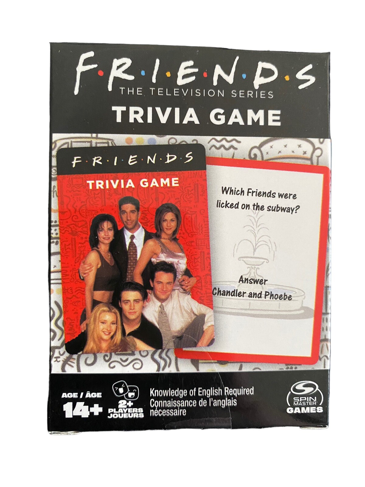 Friends Trivia Game Spin Master Games 53 Cards & Instruction Card Ages 14+